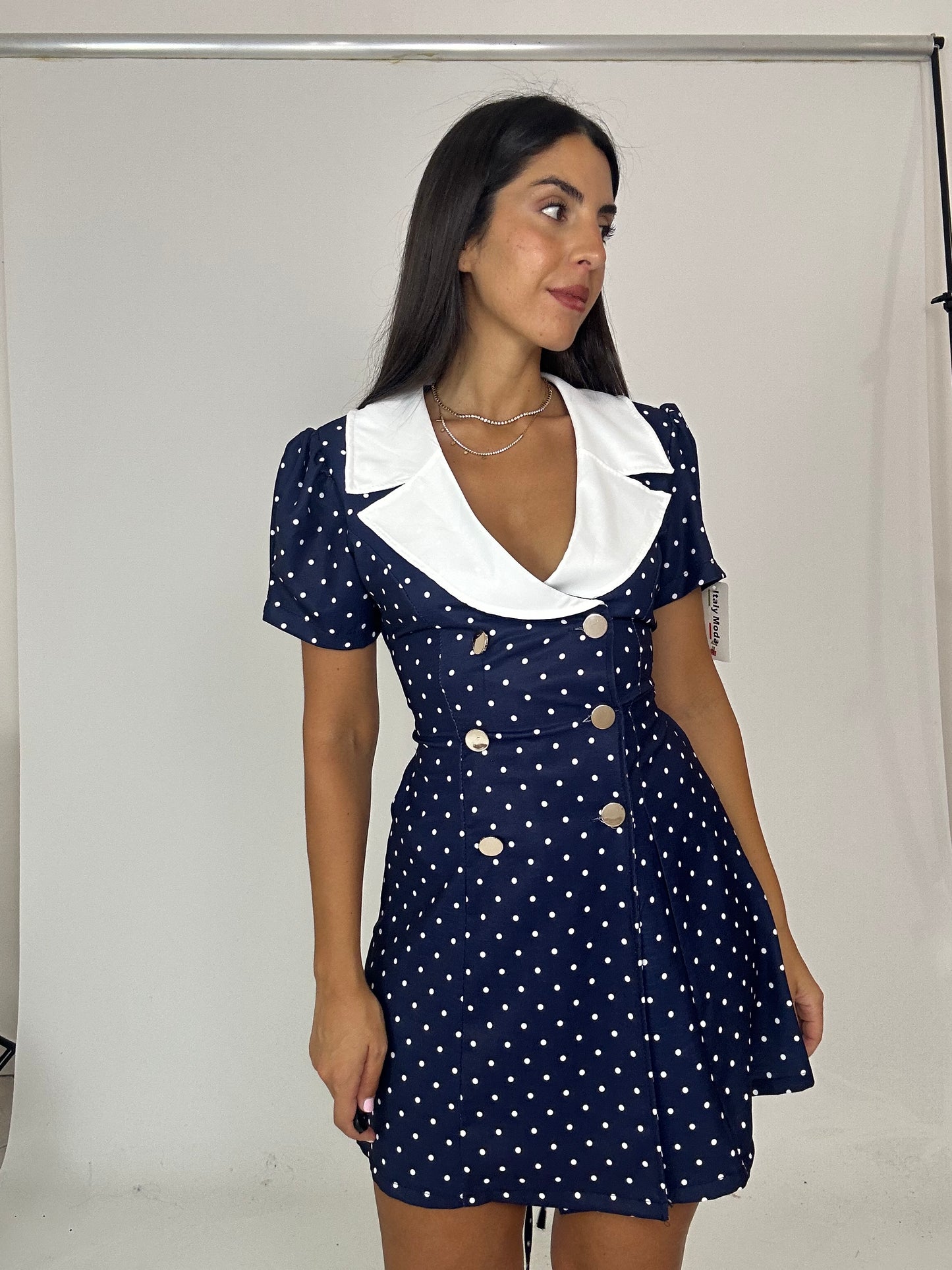 Abito pois blu e bianco