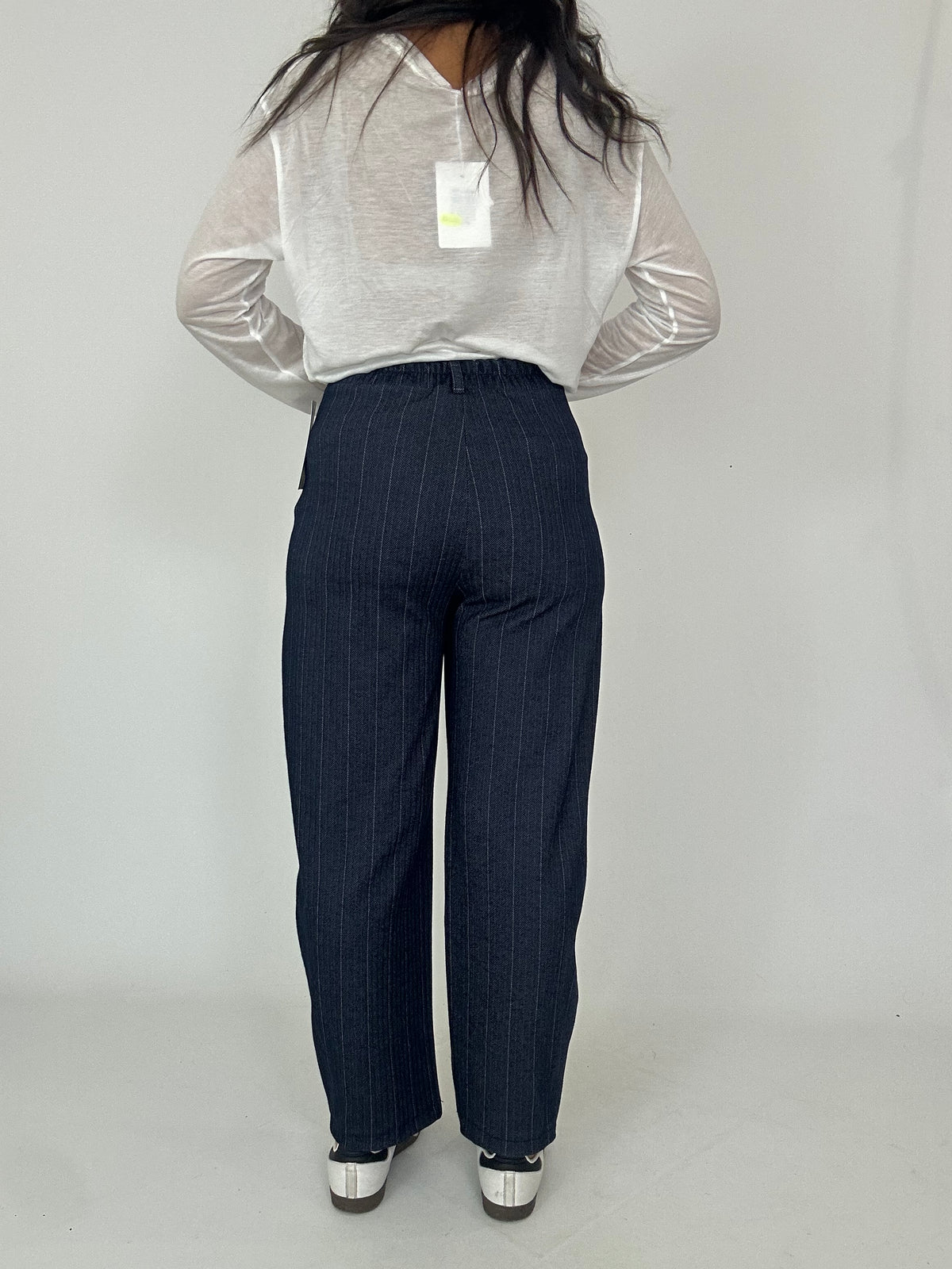 Pantalone gessato blu