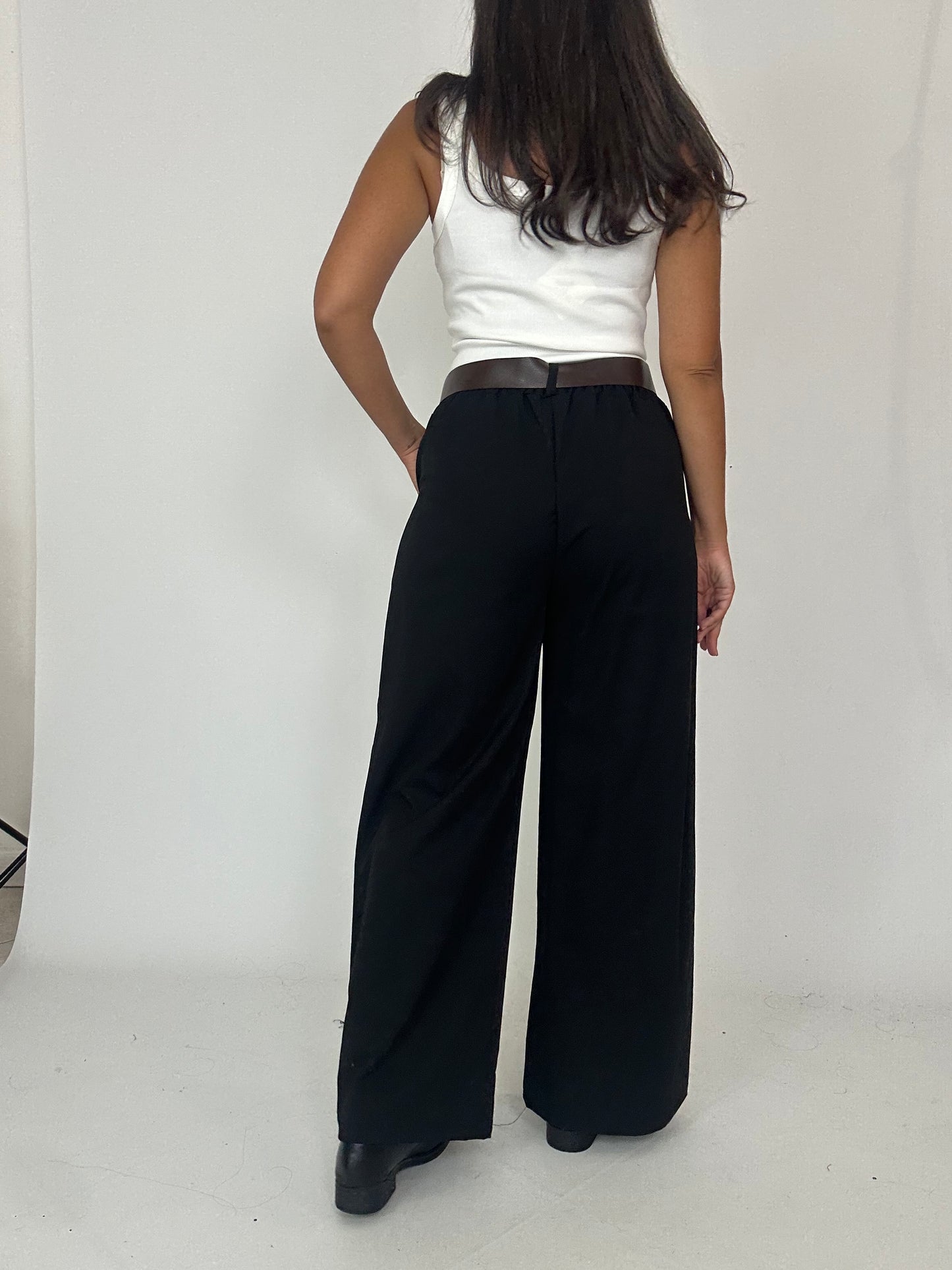 Pantalone nero gamba dritta