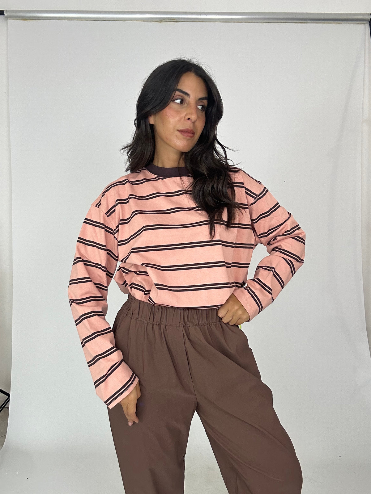 Pantalone morbido marrone