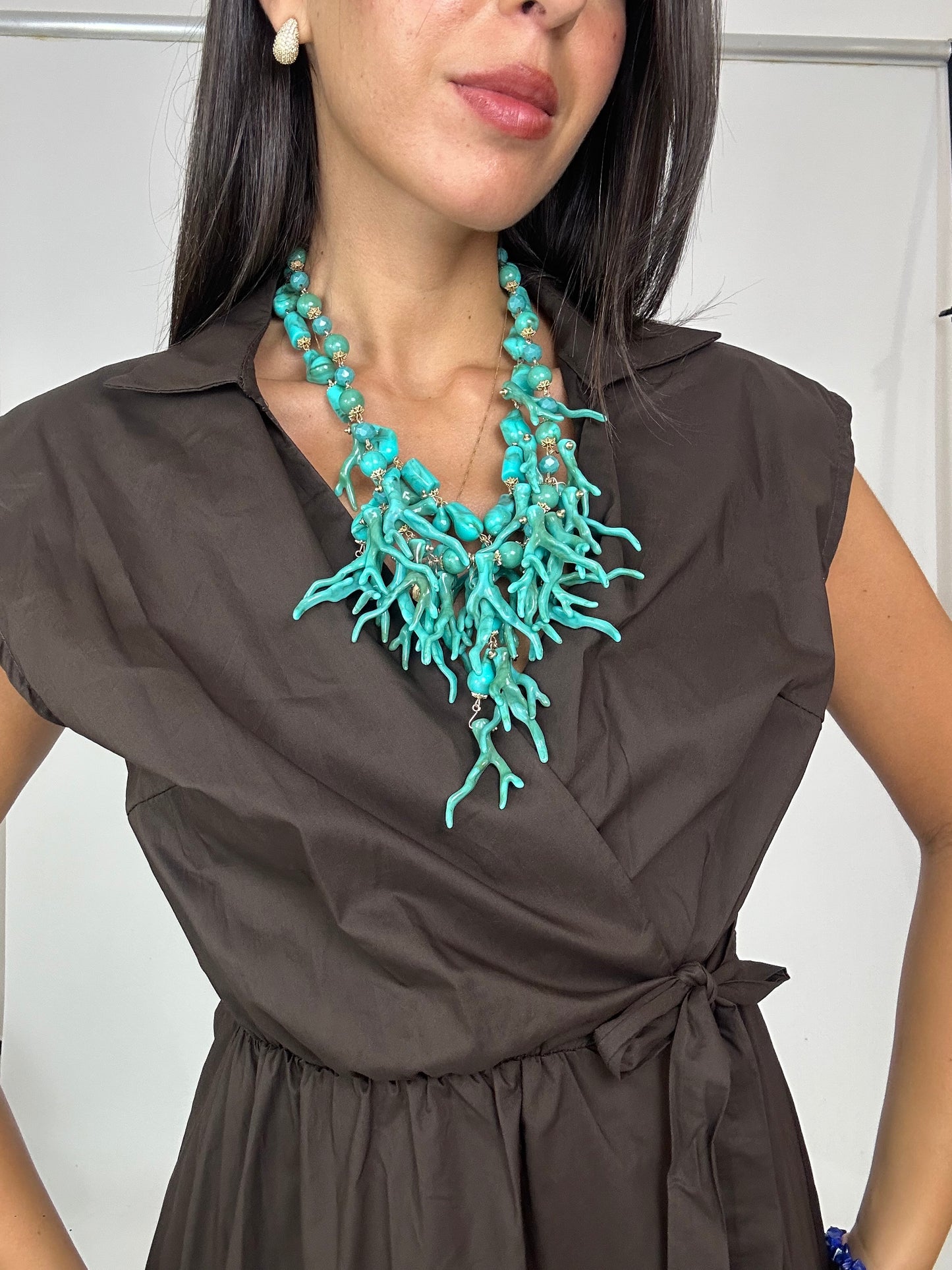 Collana corallo turchese