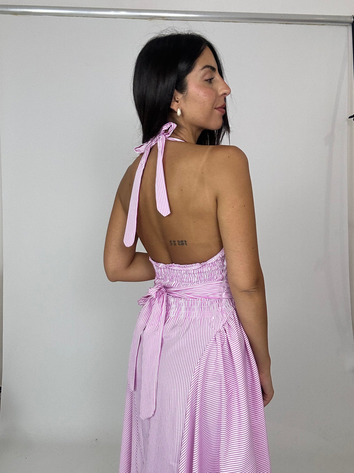 Abito rosa quadretti