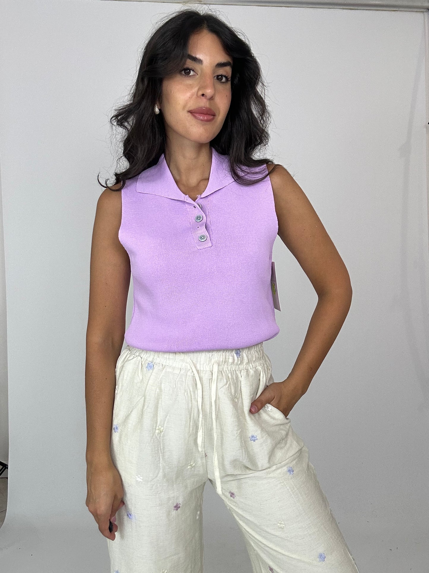 Pantalone monique con fiorellini