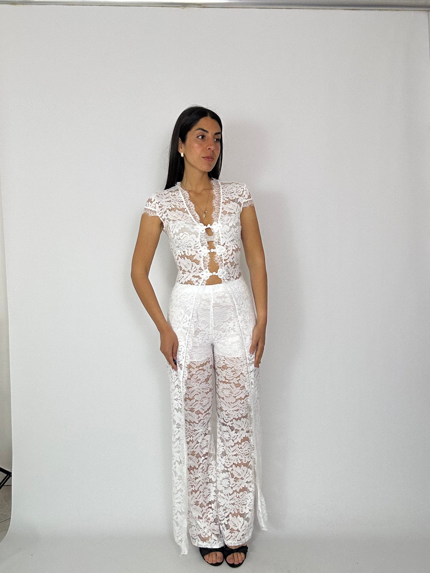 Coordinato in pizzo modello coreano