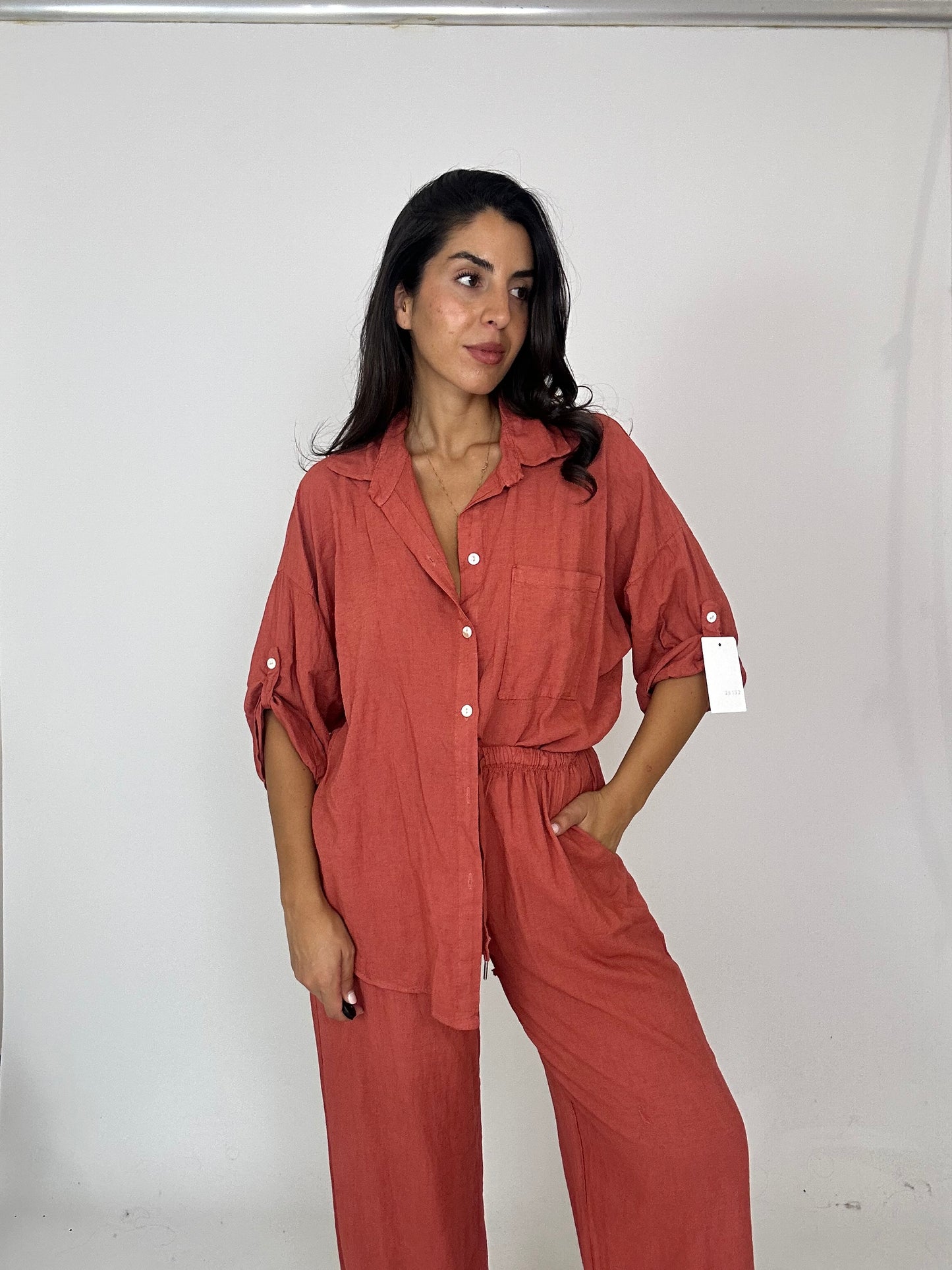 Coordinato 50% Lino camicia pantalone
