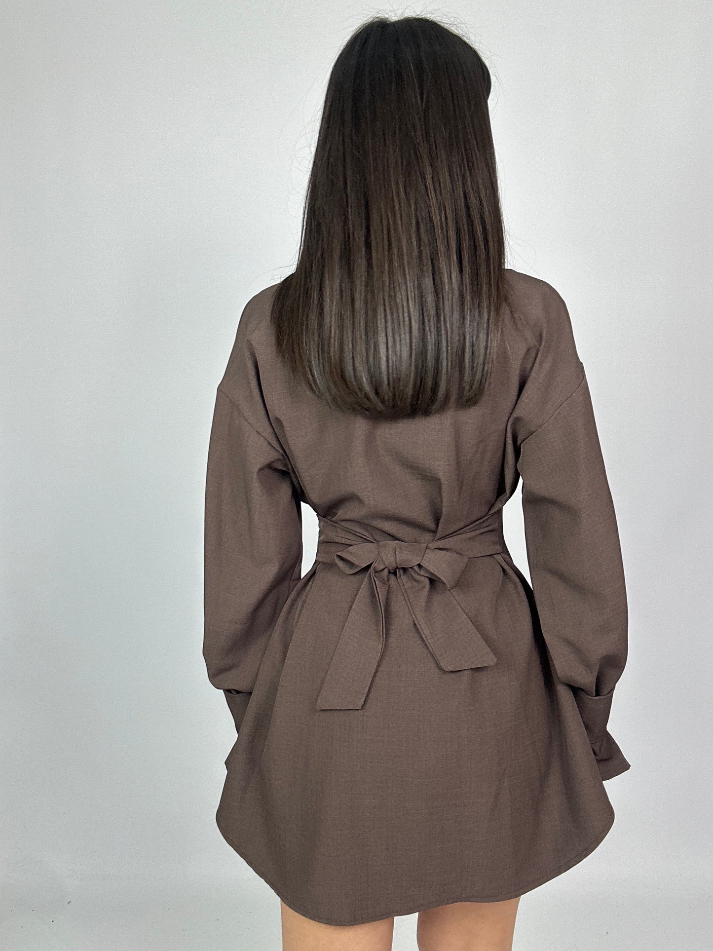 Camicia Dress Cioccolato Bottoni