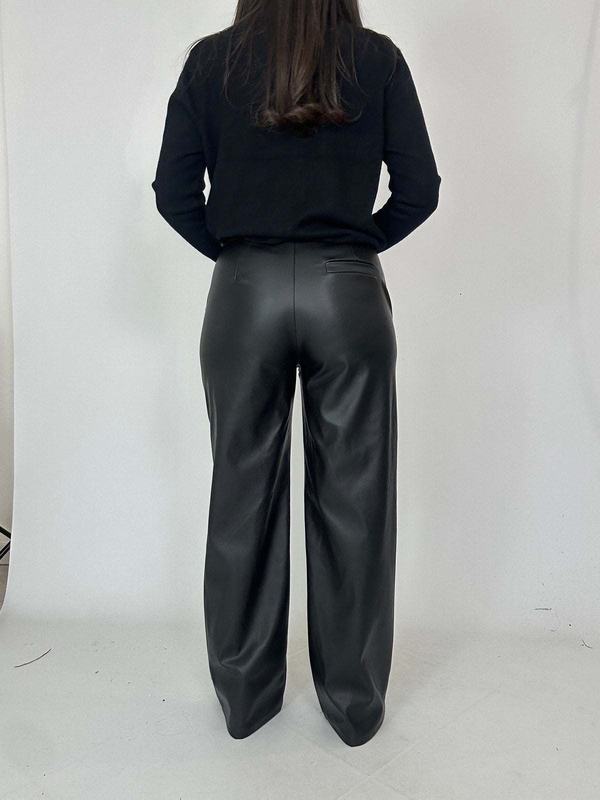 Pantalone eco pelle nero