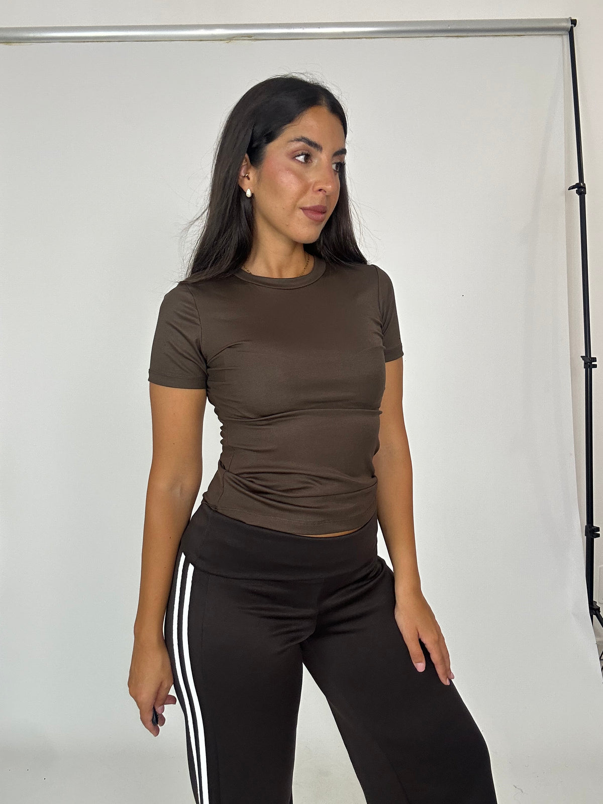 Maglia basic marrone just west