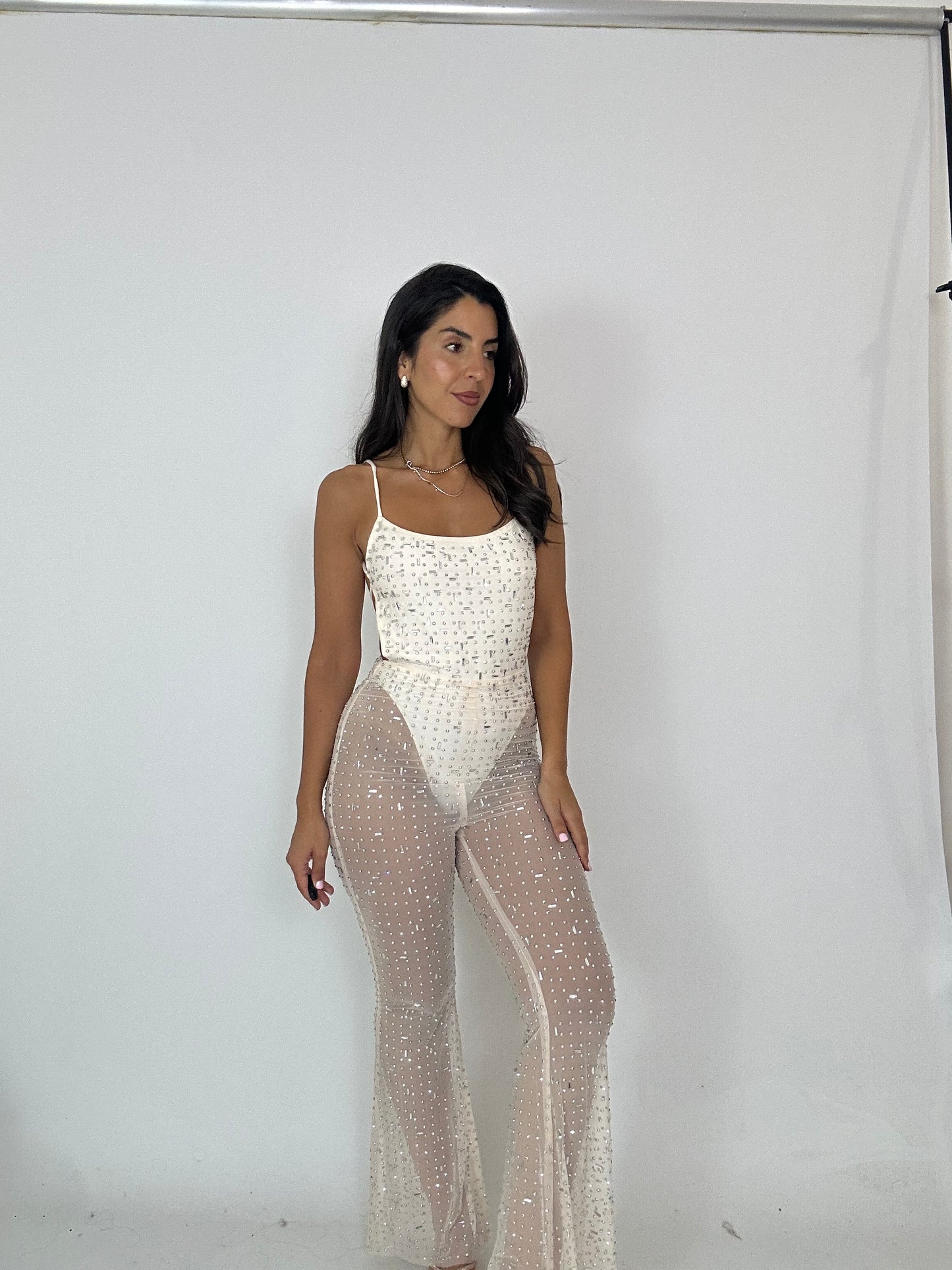 Tuta brillantina con body