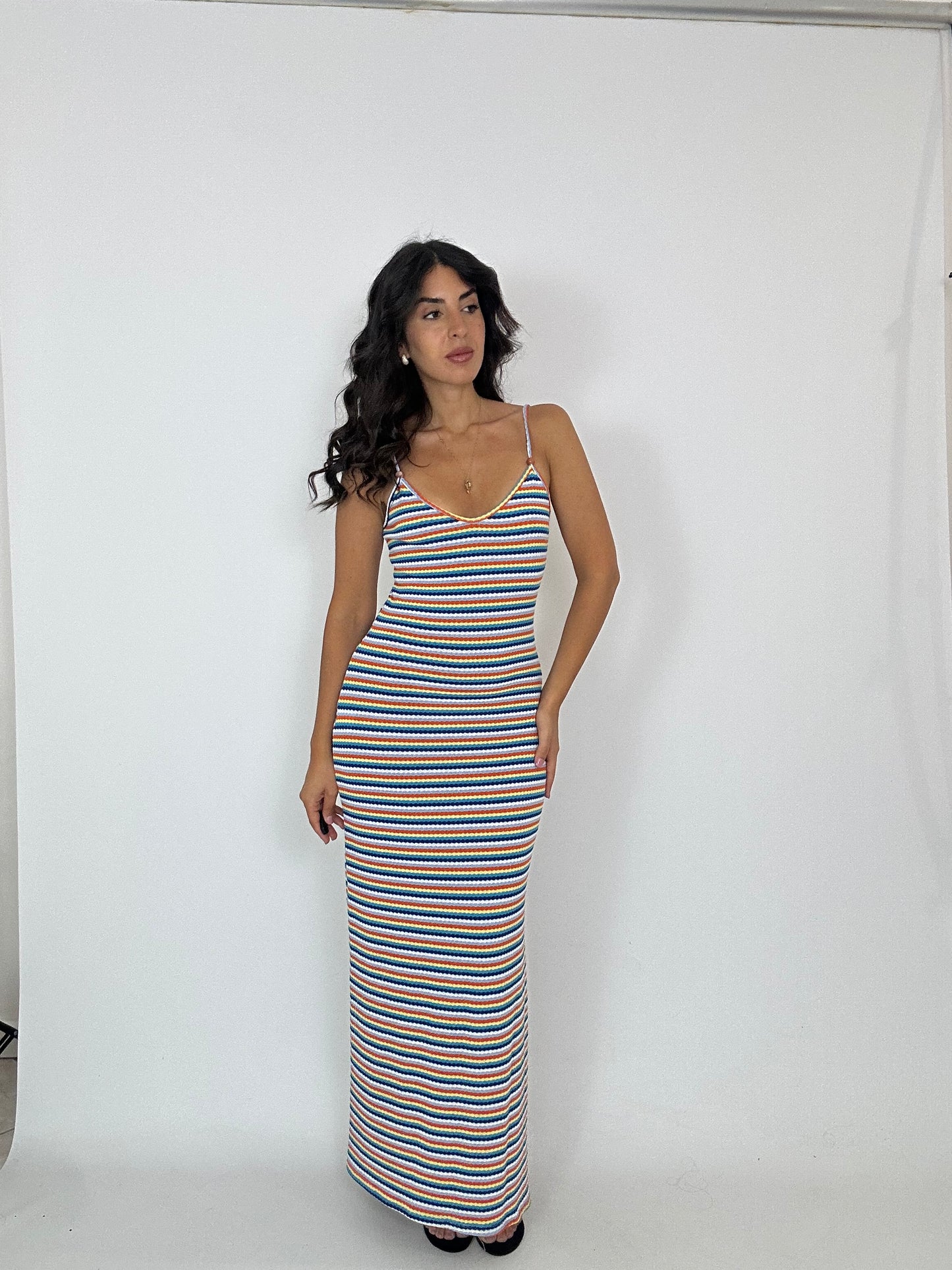 Vestito lungo multicolor
