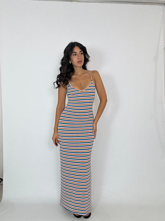 Vestito lungo multicolor