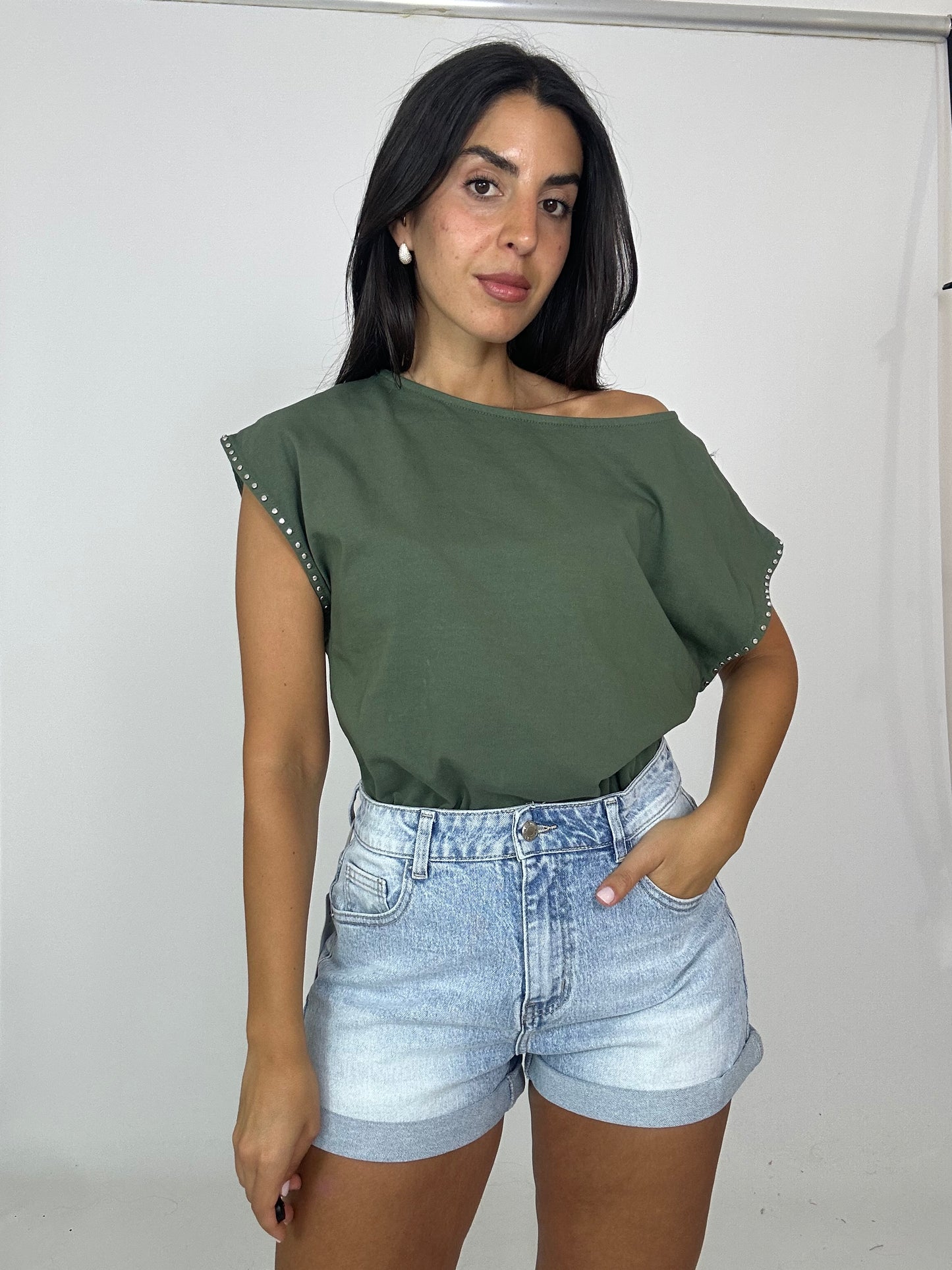 Pantaloncino Denim con risvoltino