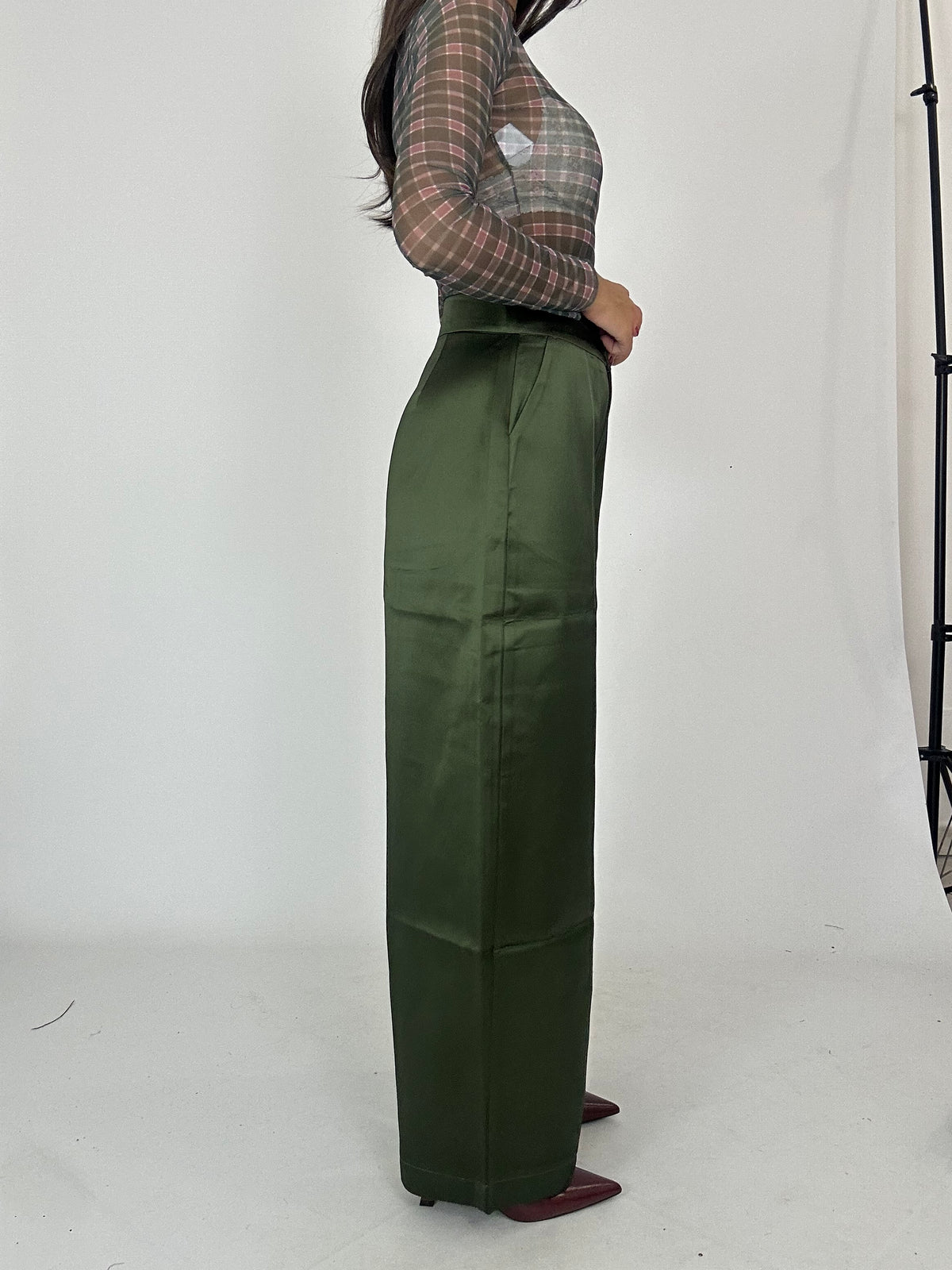 Pantalone balloon in raso