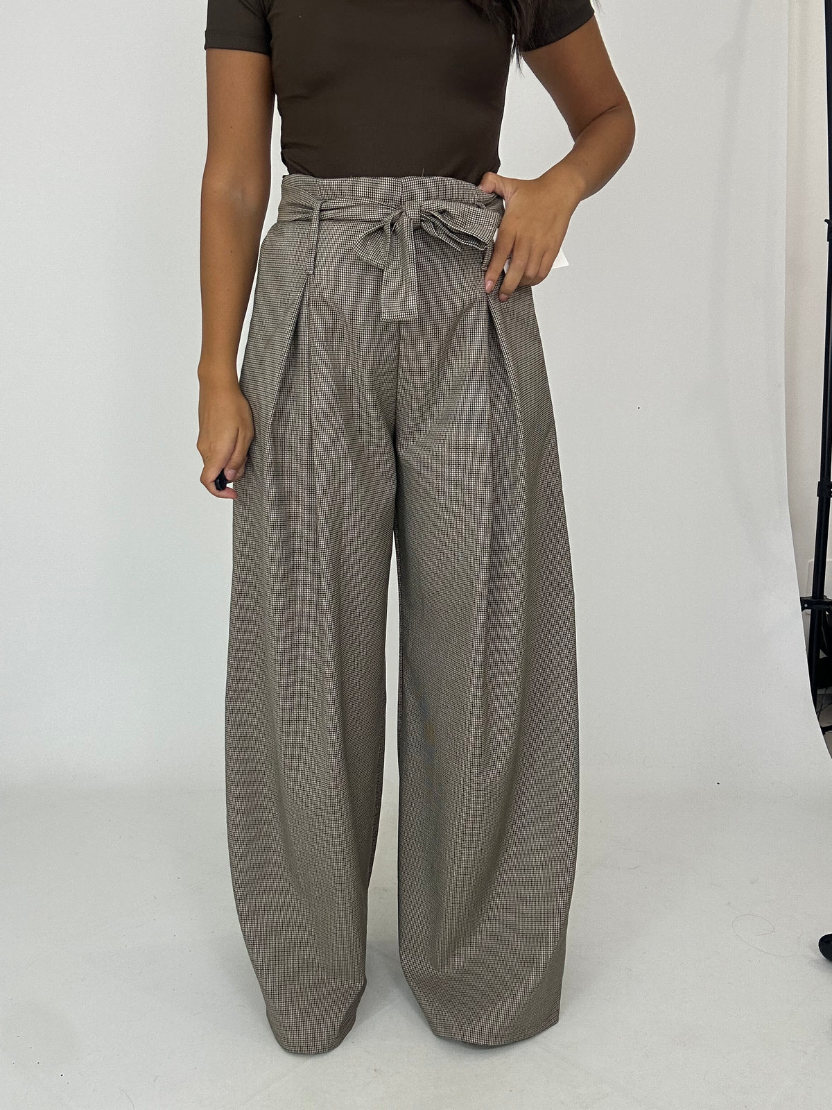 Pantalone palazzo quadretti