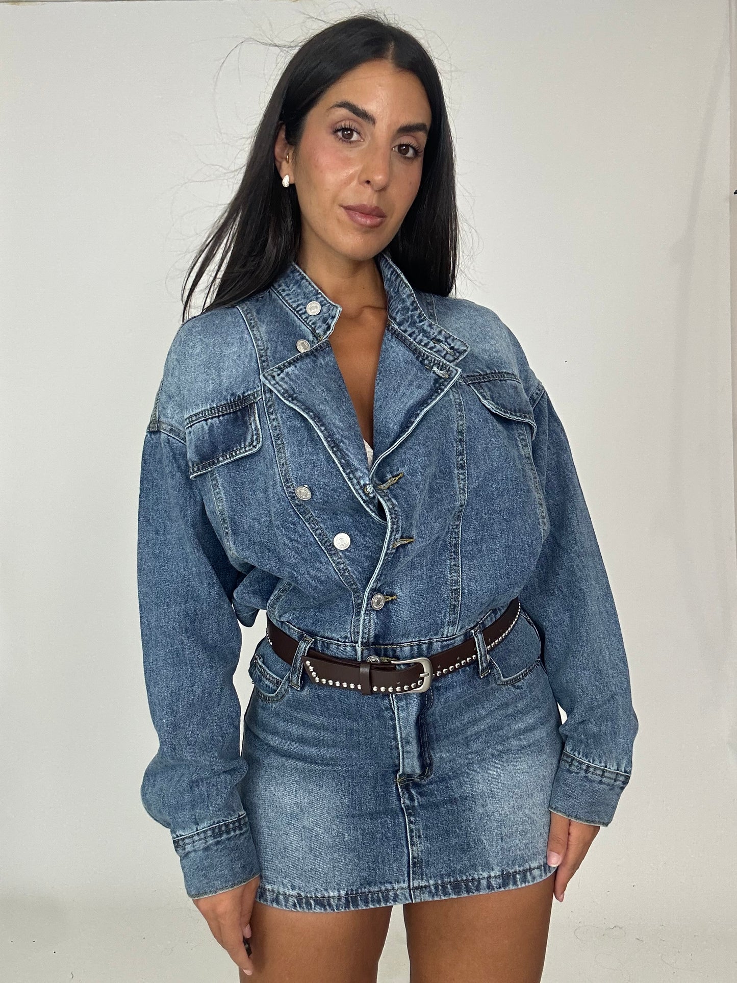 Abitino in denim con cintura