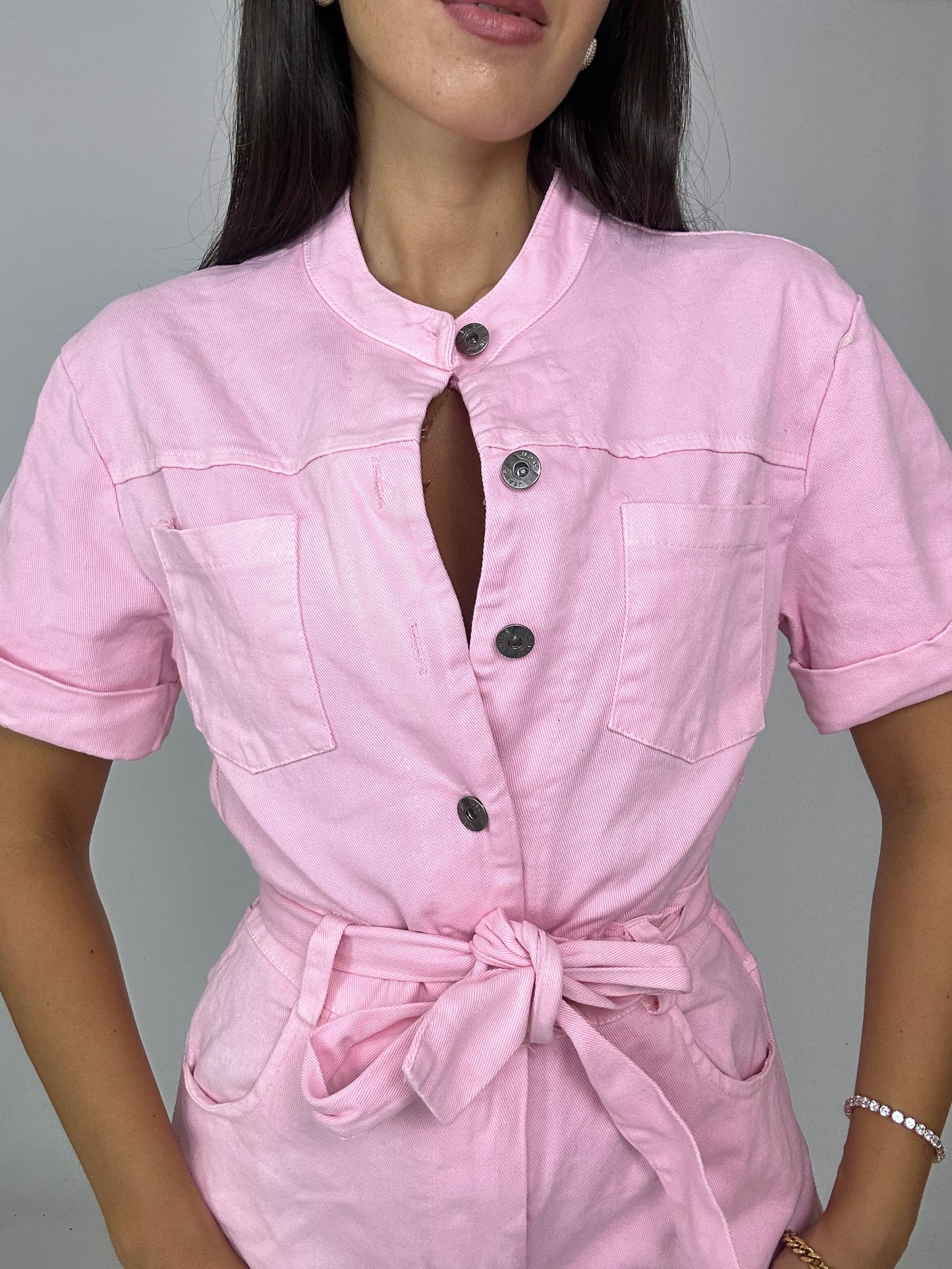Tutina Denim rosa