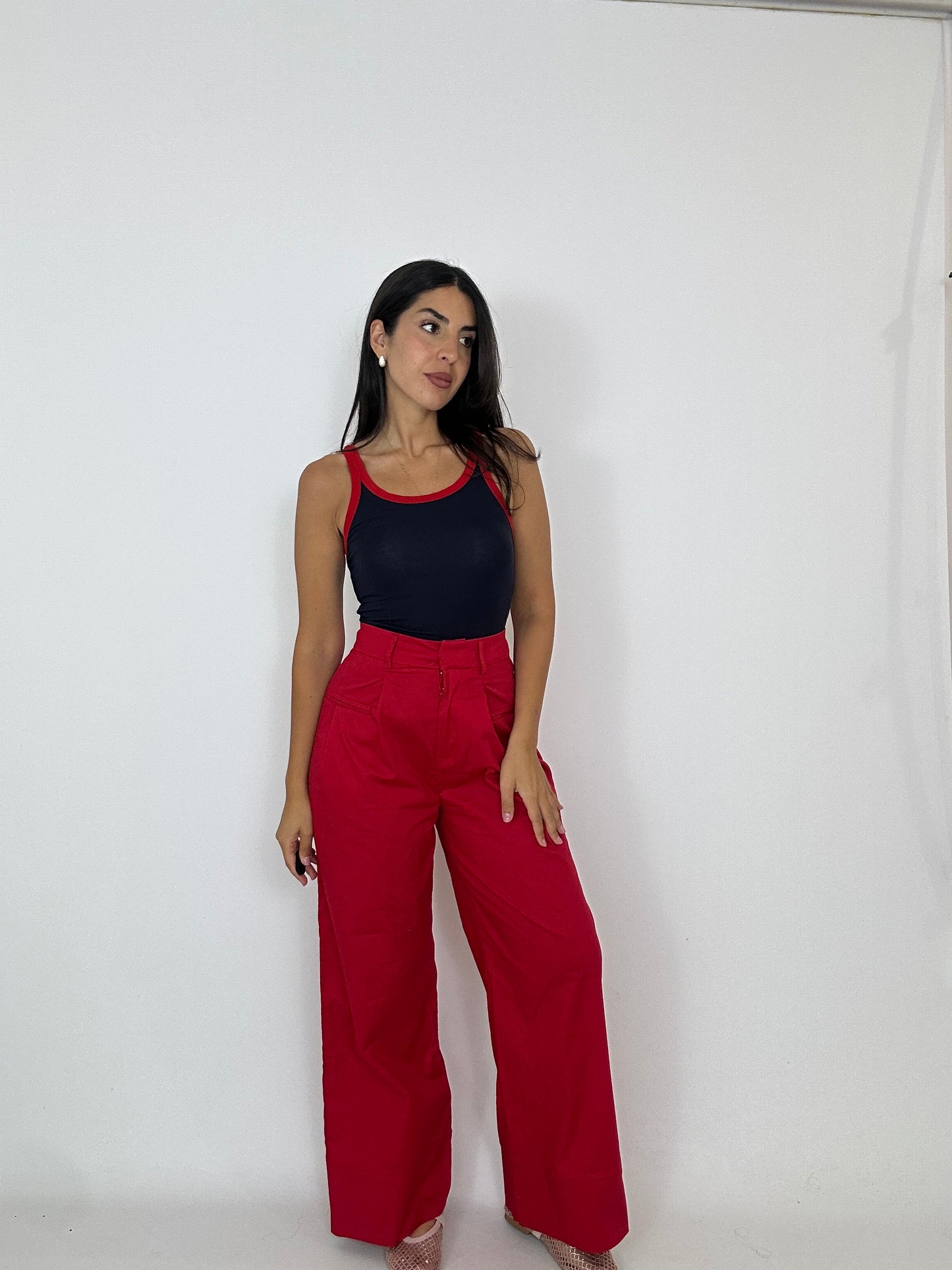 Pantalone lumina rosso
