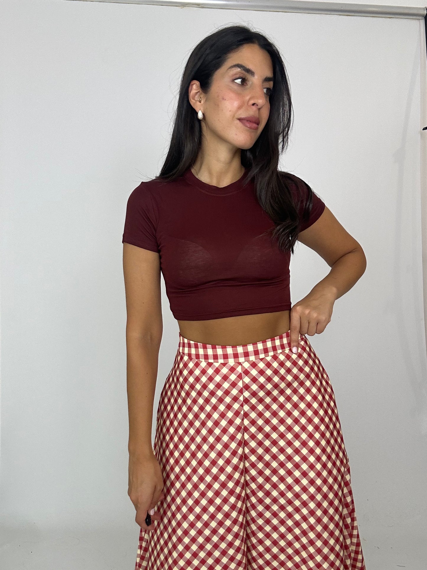 Maglia velata vinaccio