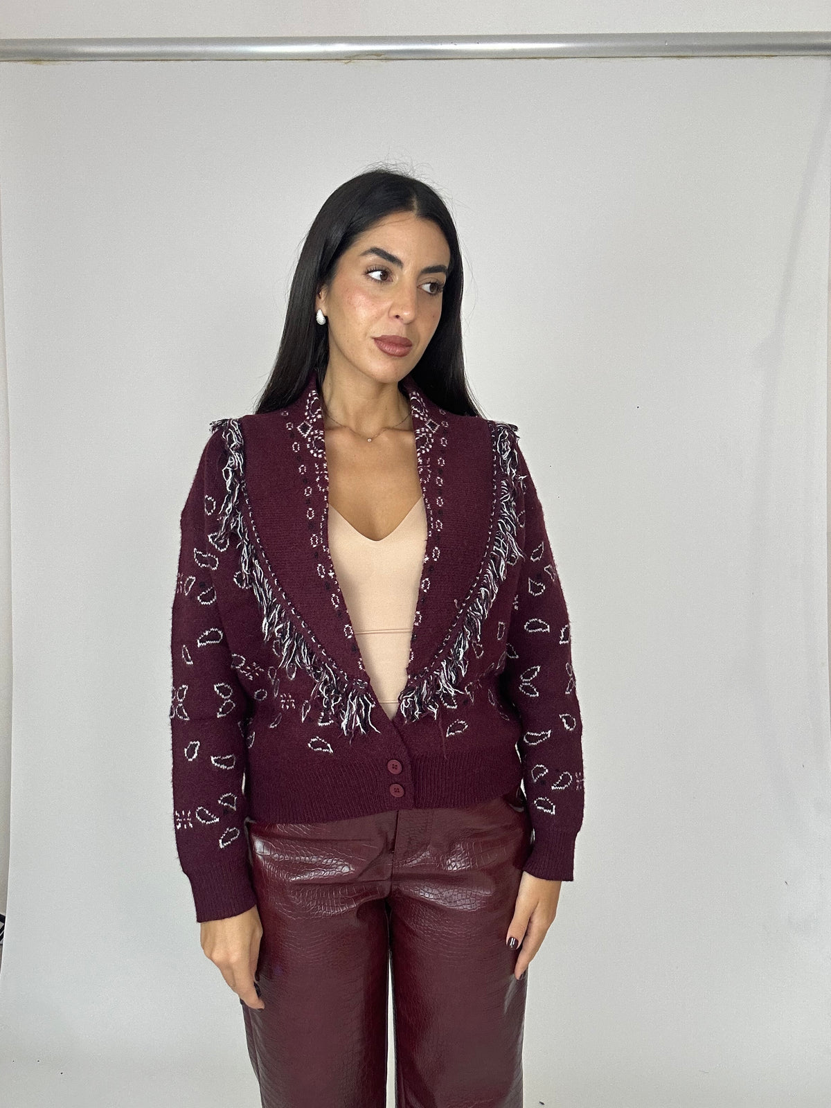 Cardigan stampa bandana