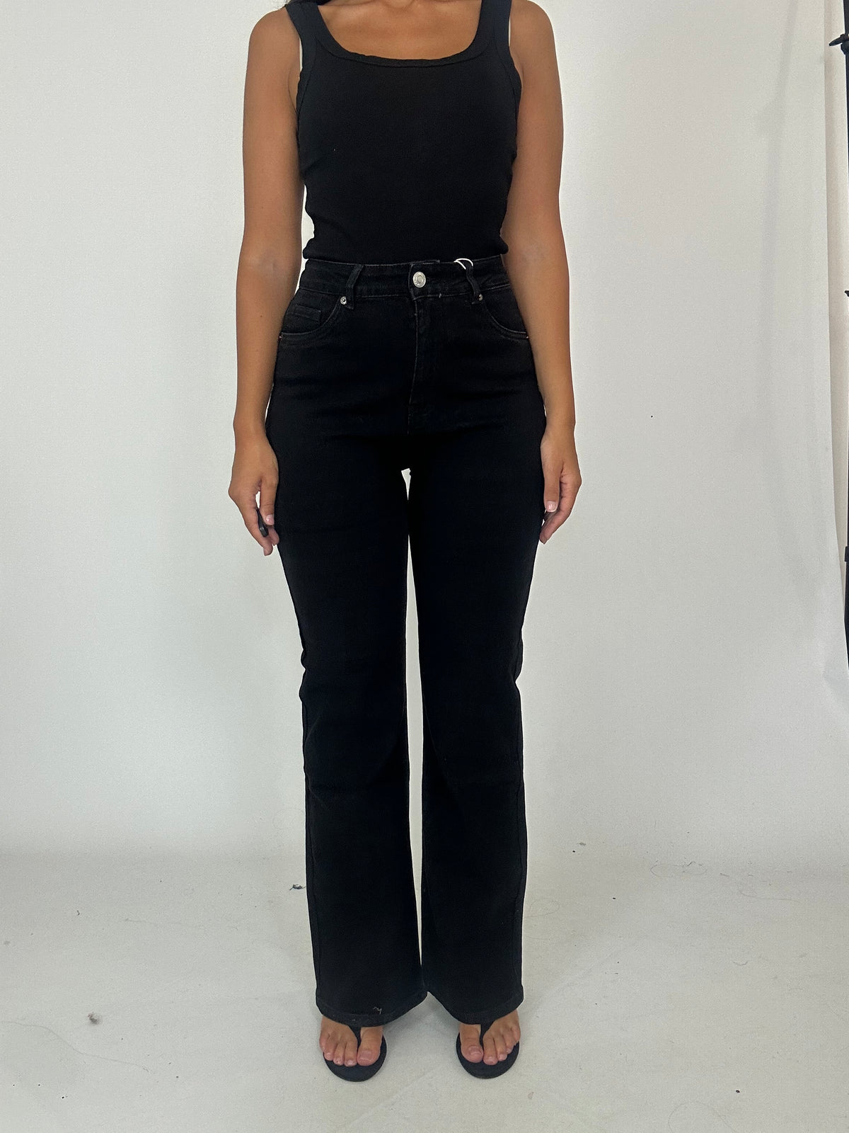 Denim nero gamba dritta