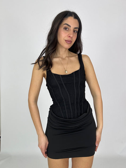 Mini dress corsetto