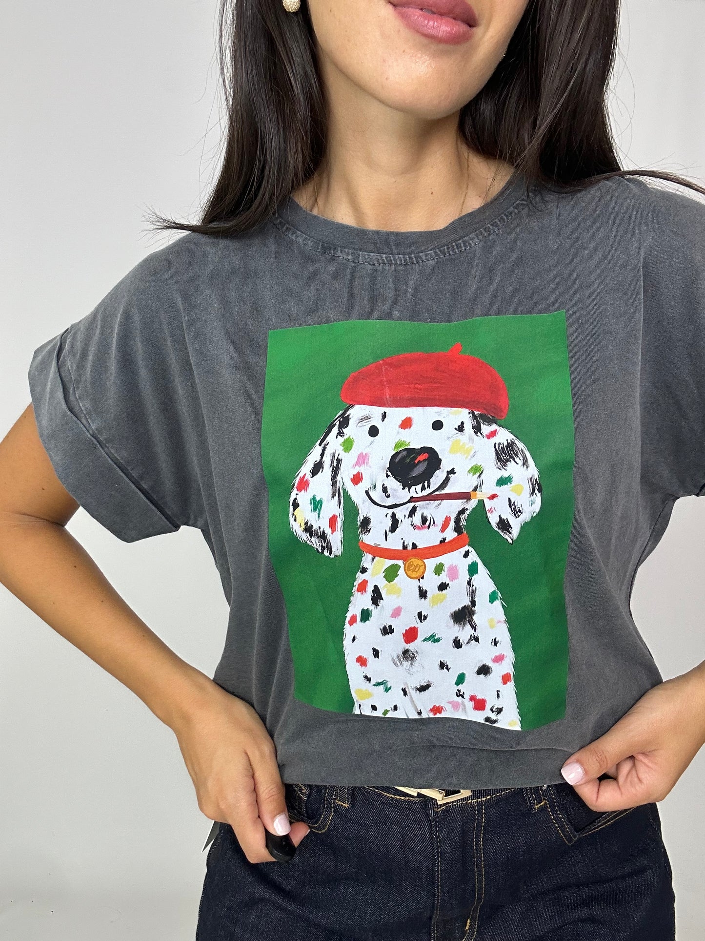 T-shirt con stampa dalmata