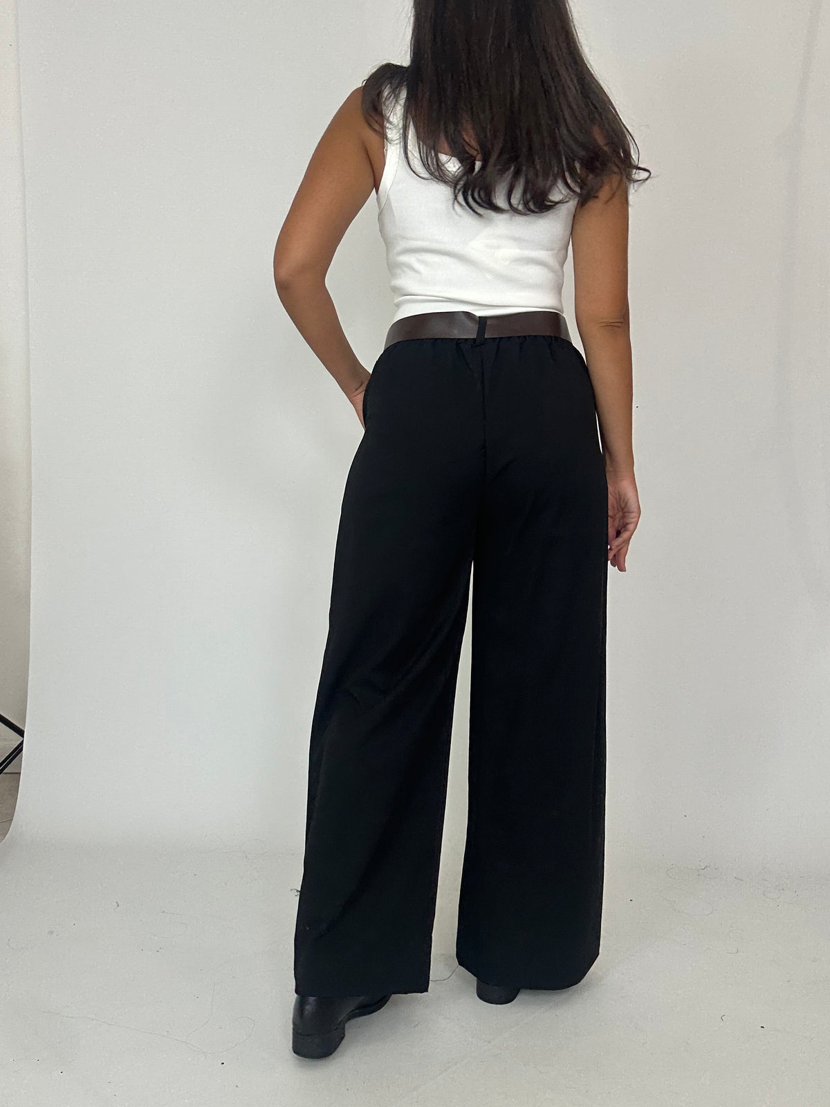 Pantalone nero gamba dritta
