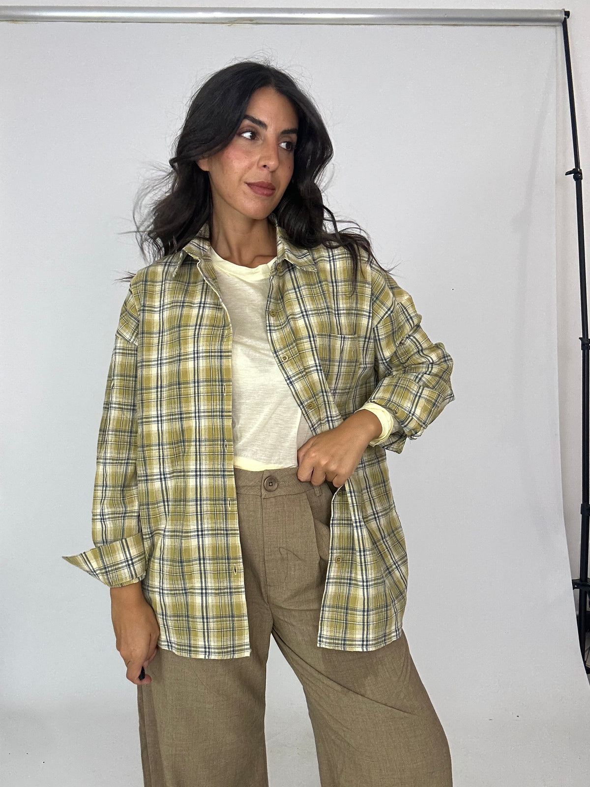 Camicia quadri verde