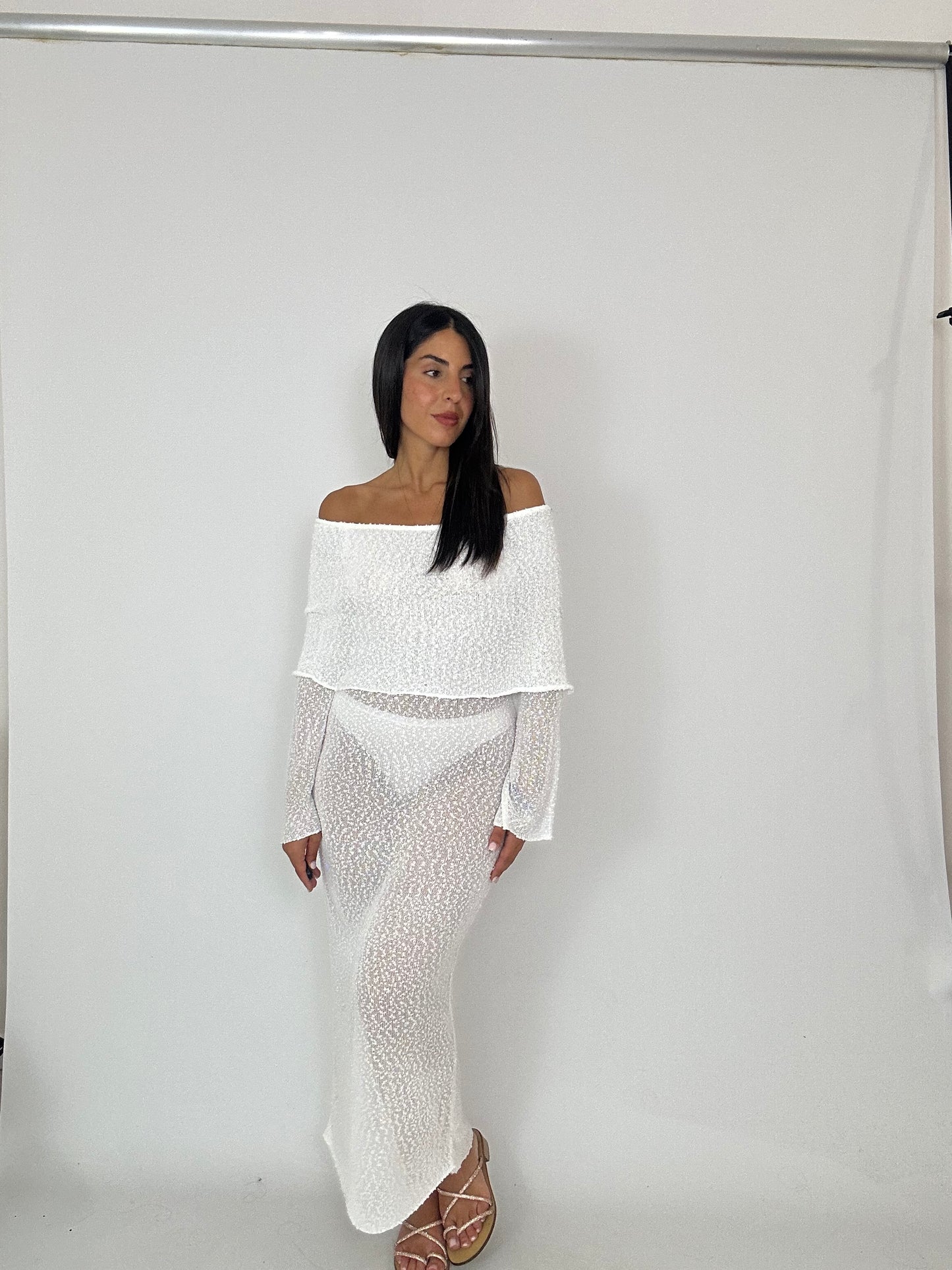Copri costume bianco