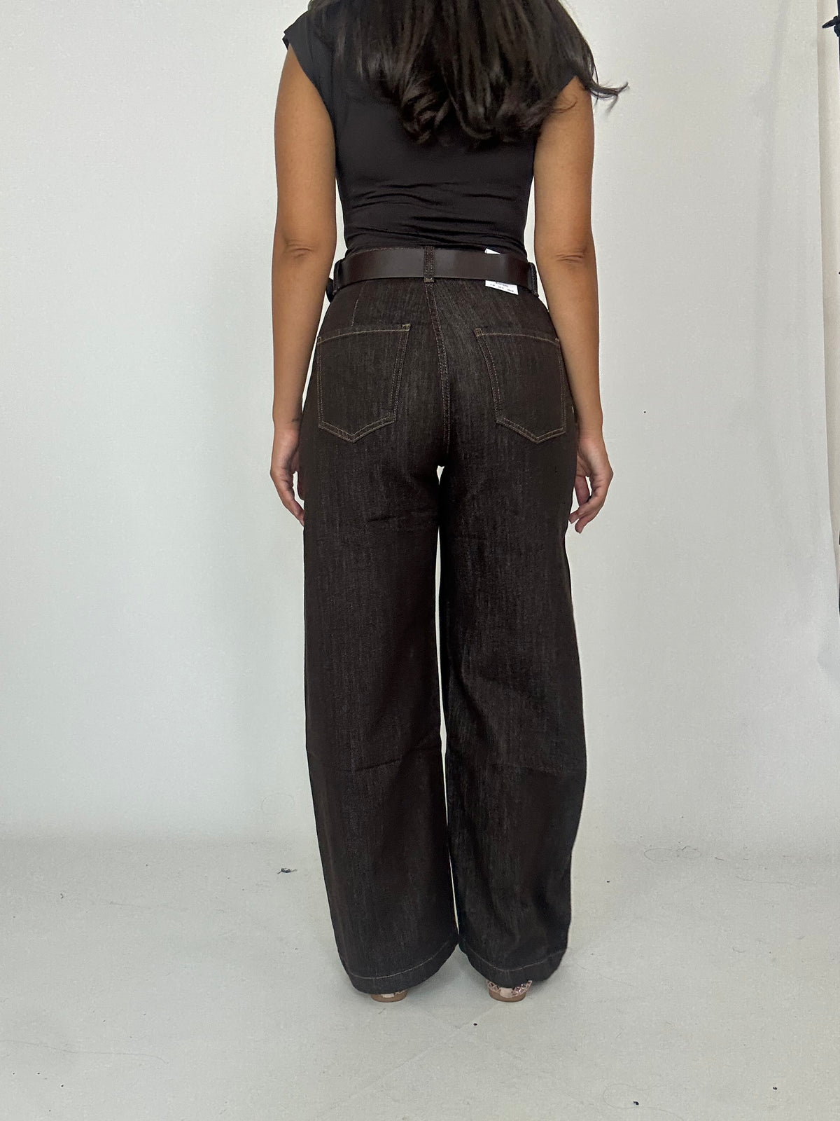 Jeans marrone WIDE leg