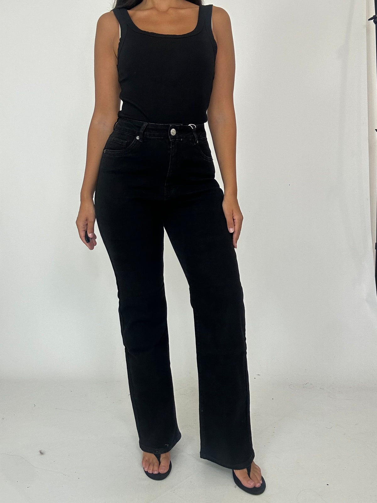 Denim nero gamba dritta