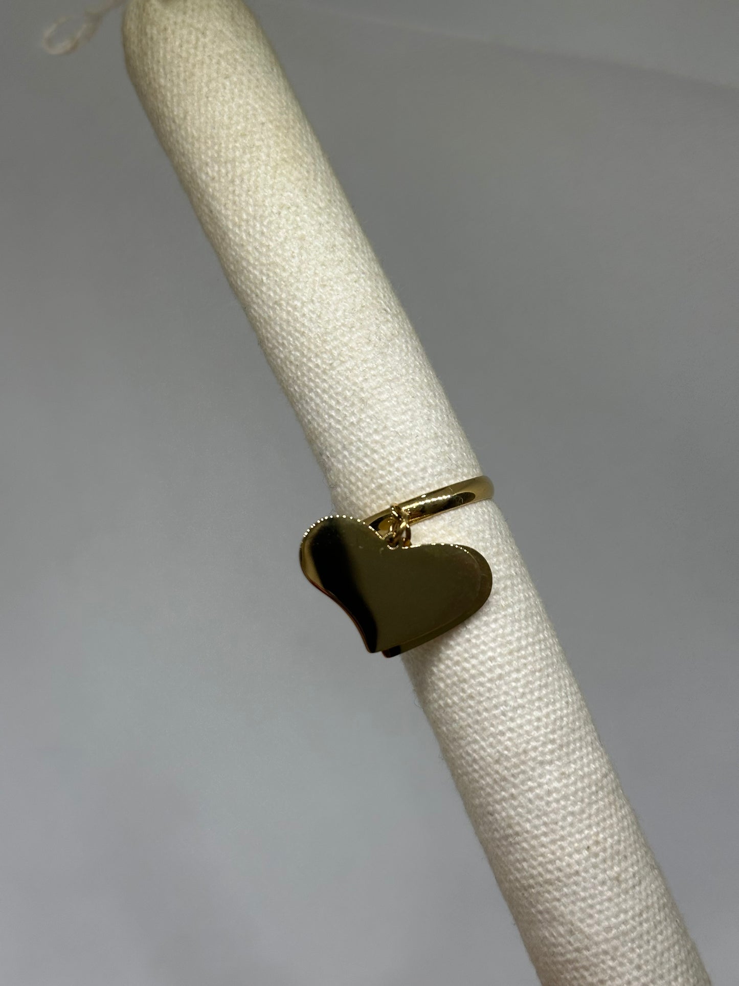 Anello ciondoli cuore regolabile