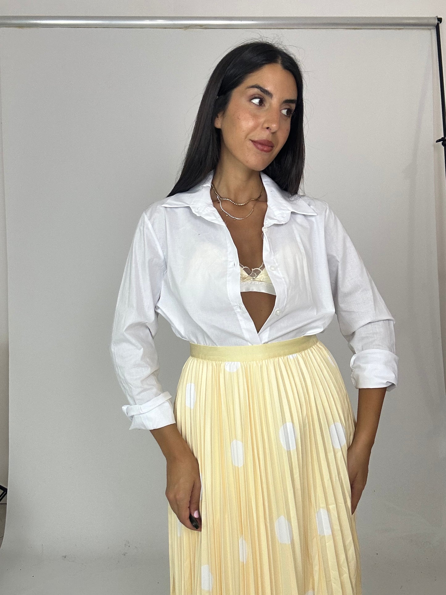 Camicia in cotone bianco
