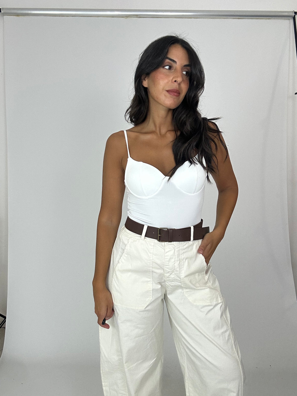 Pantalone morbido bianco