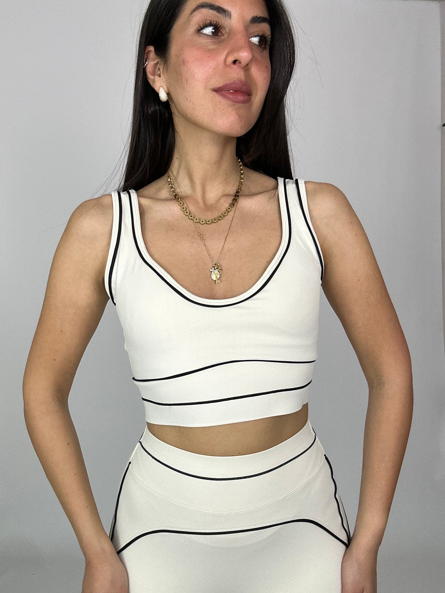 Coordinato Gym modello alo bianco