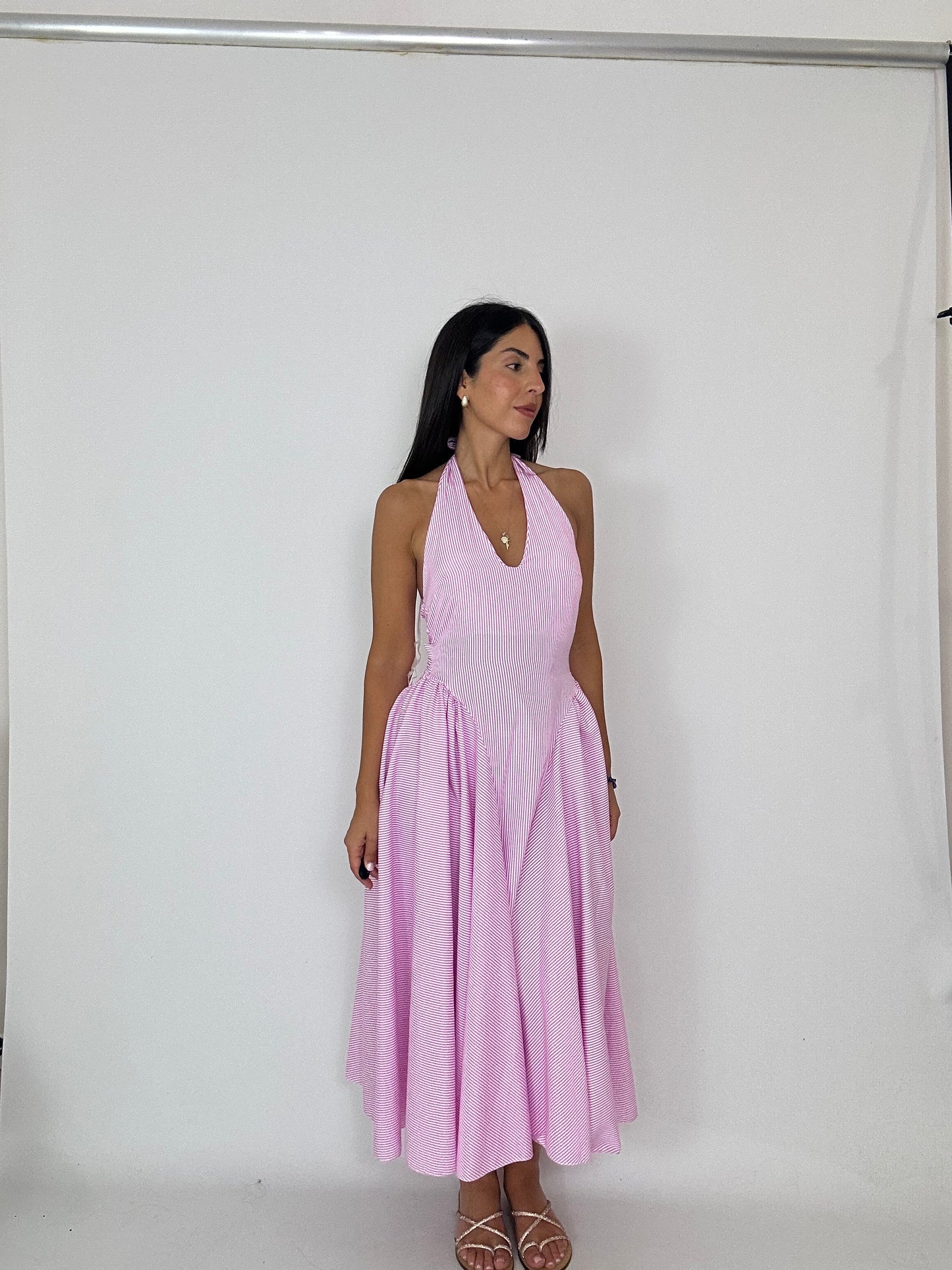 Abito rosa quadretti
