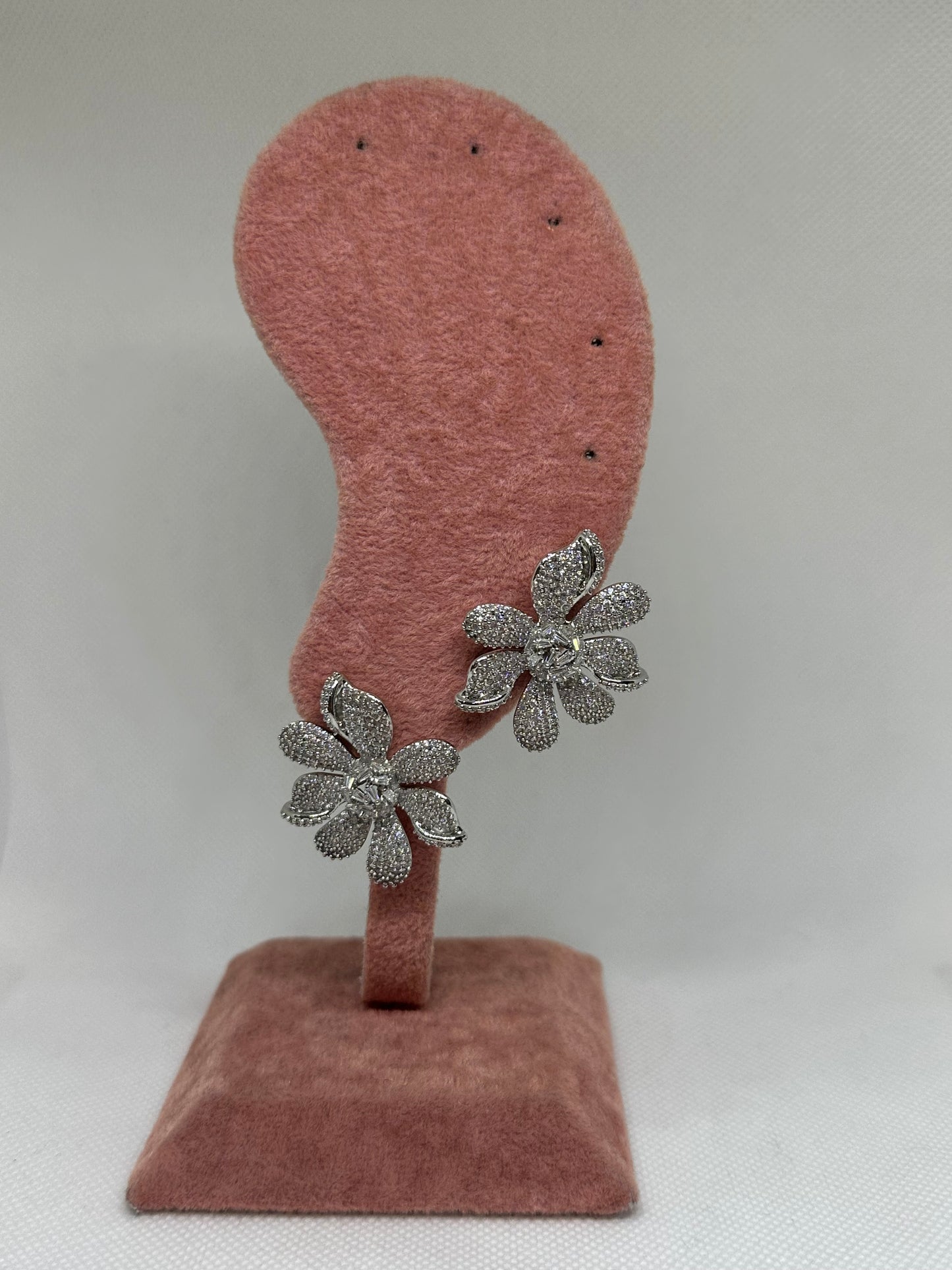 Orecchini fiore argento