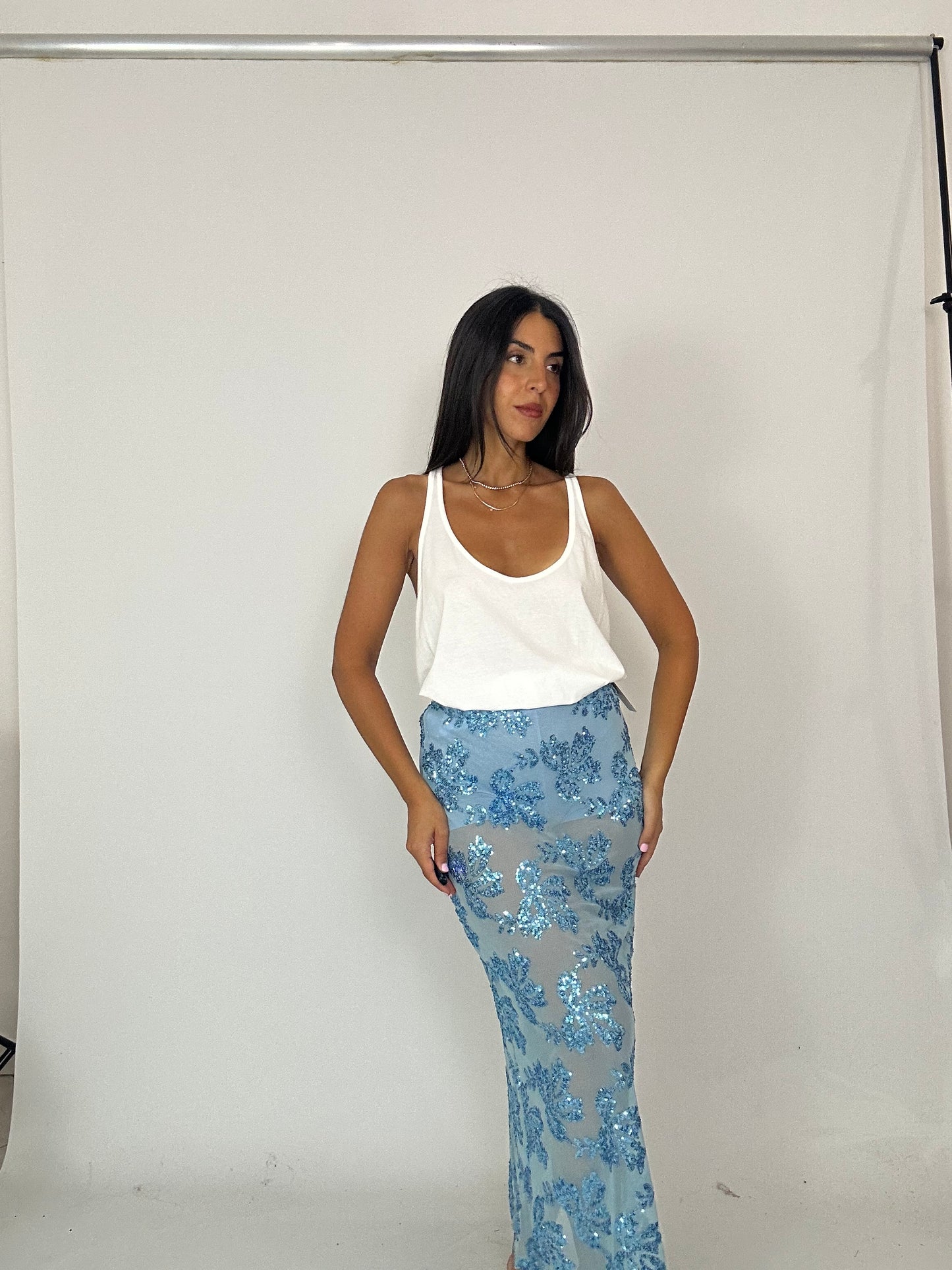 Gonna velata con culotte