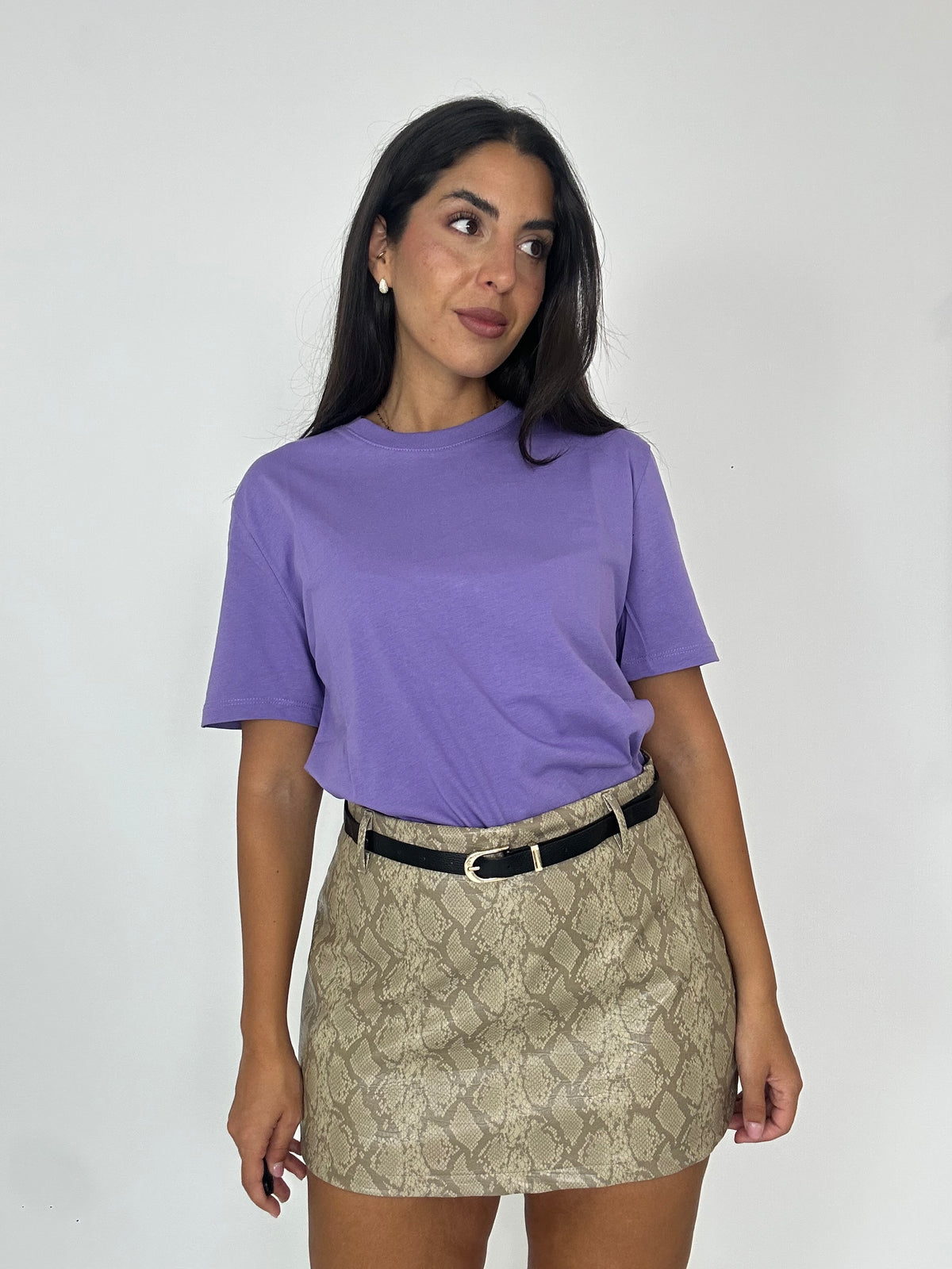 T-shirt basic viola lumina