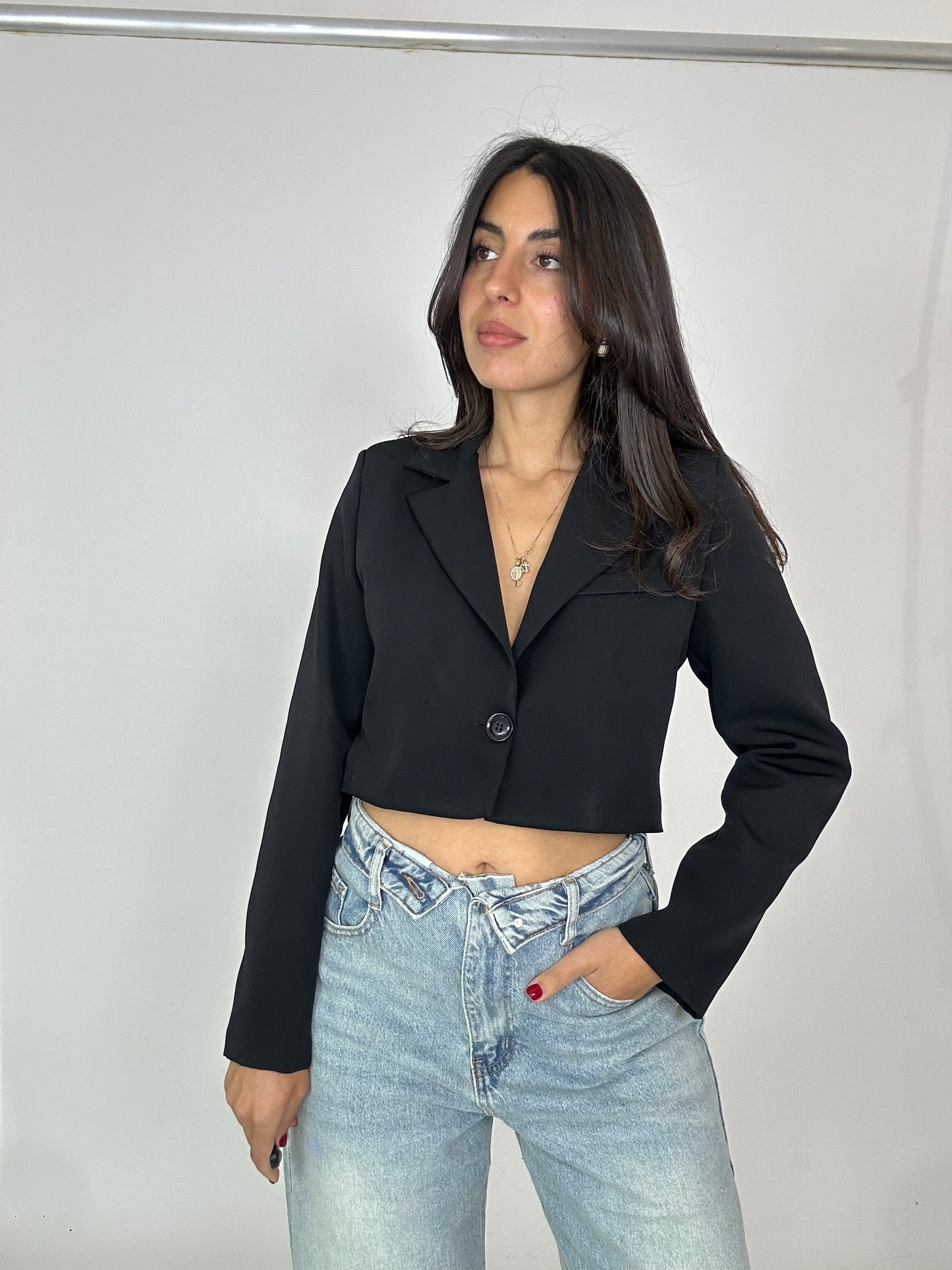 Jeans risvoltino in vita