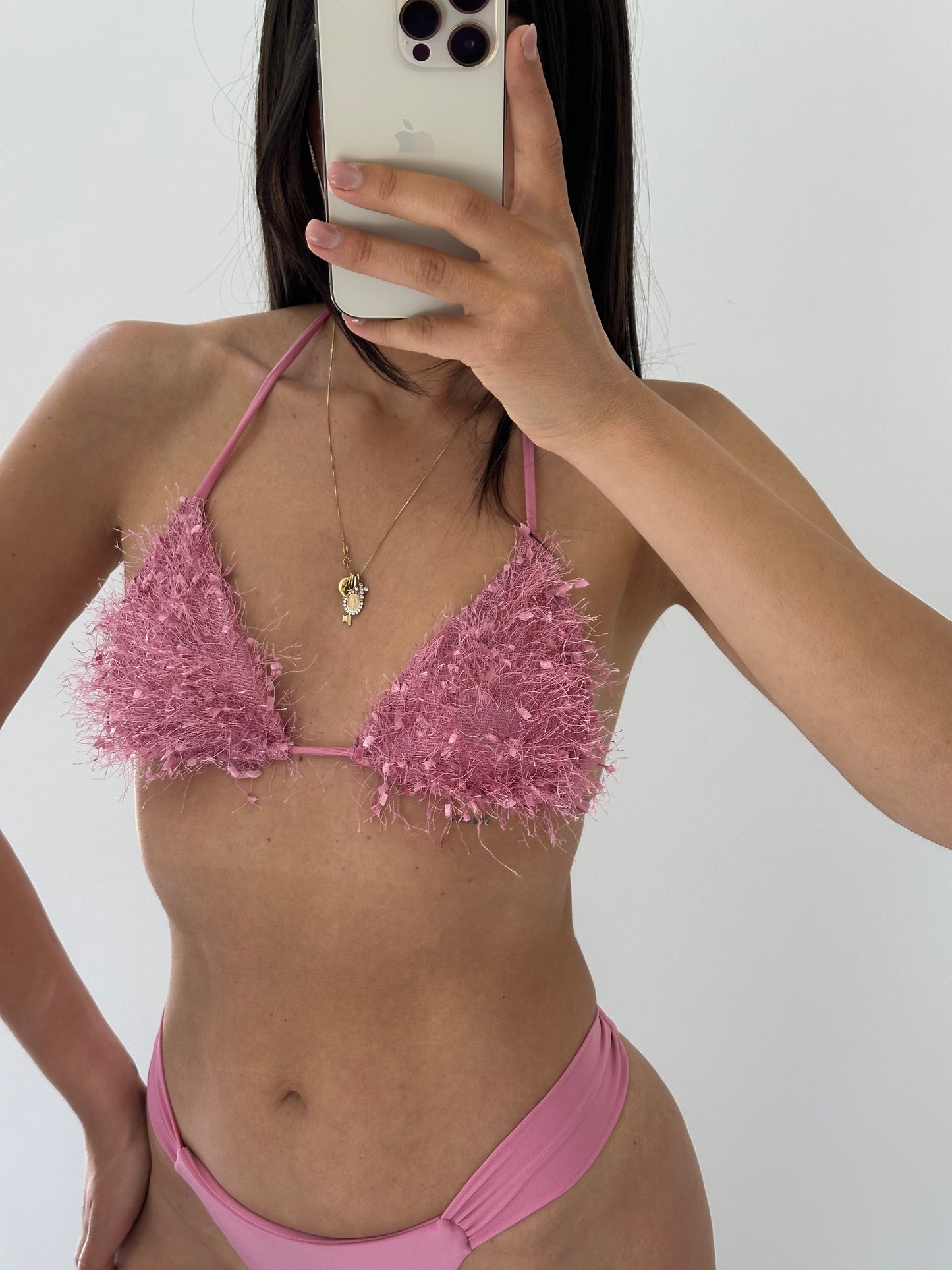 Bikini piumetta rosa