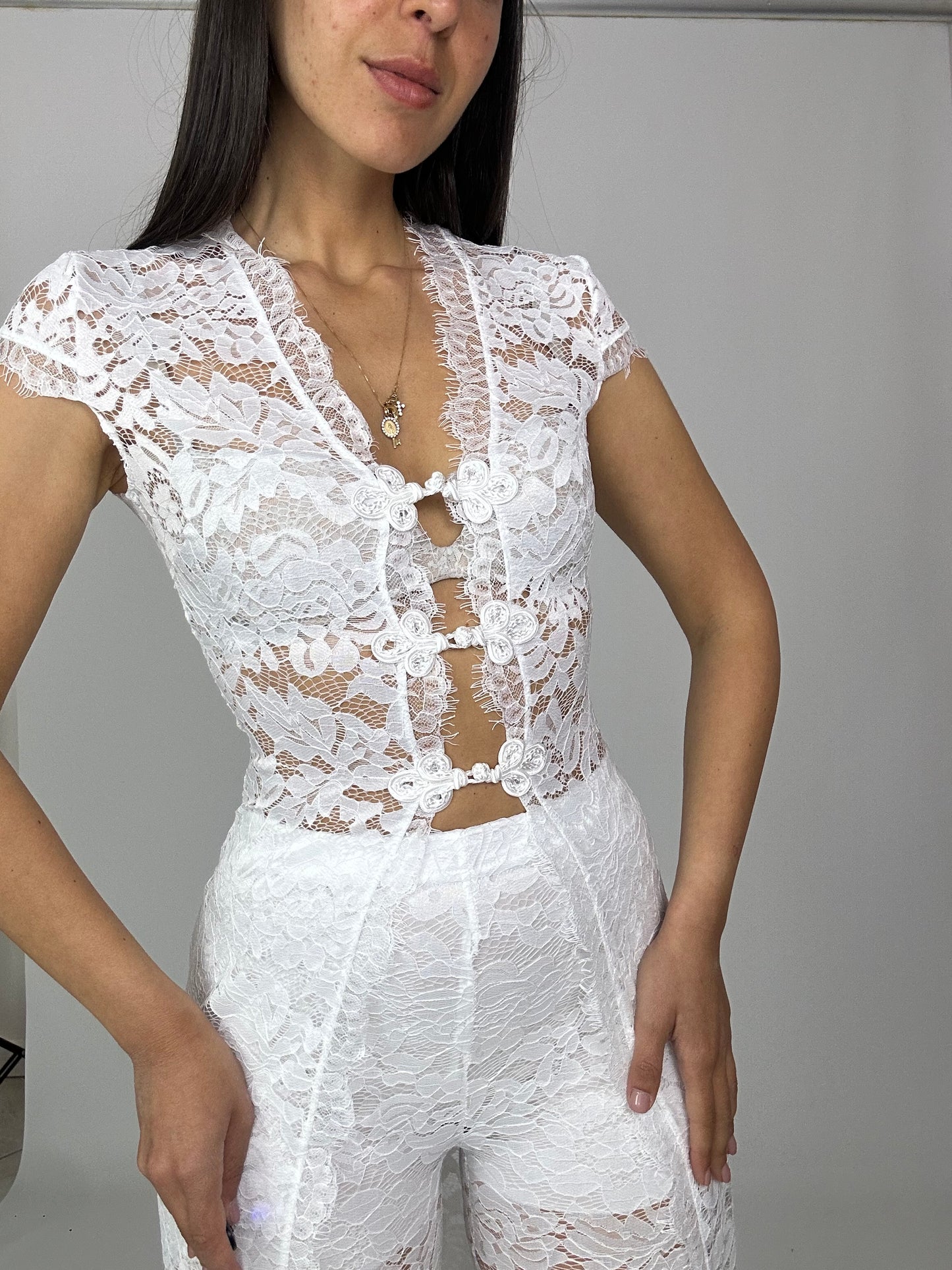 Coordinato in pizzo modello coreano