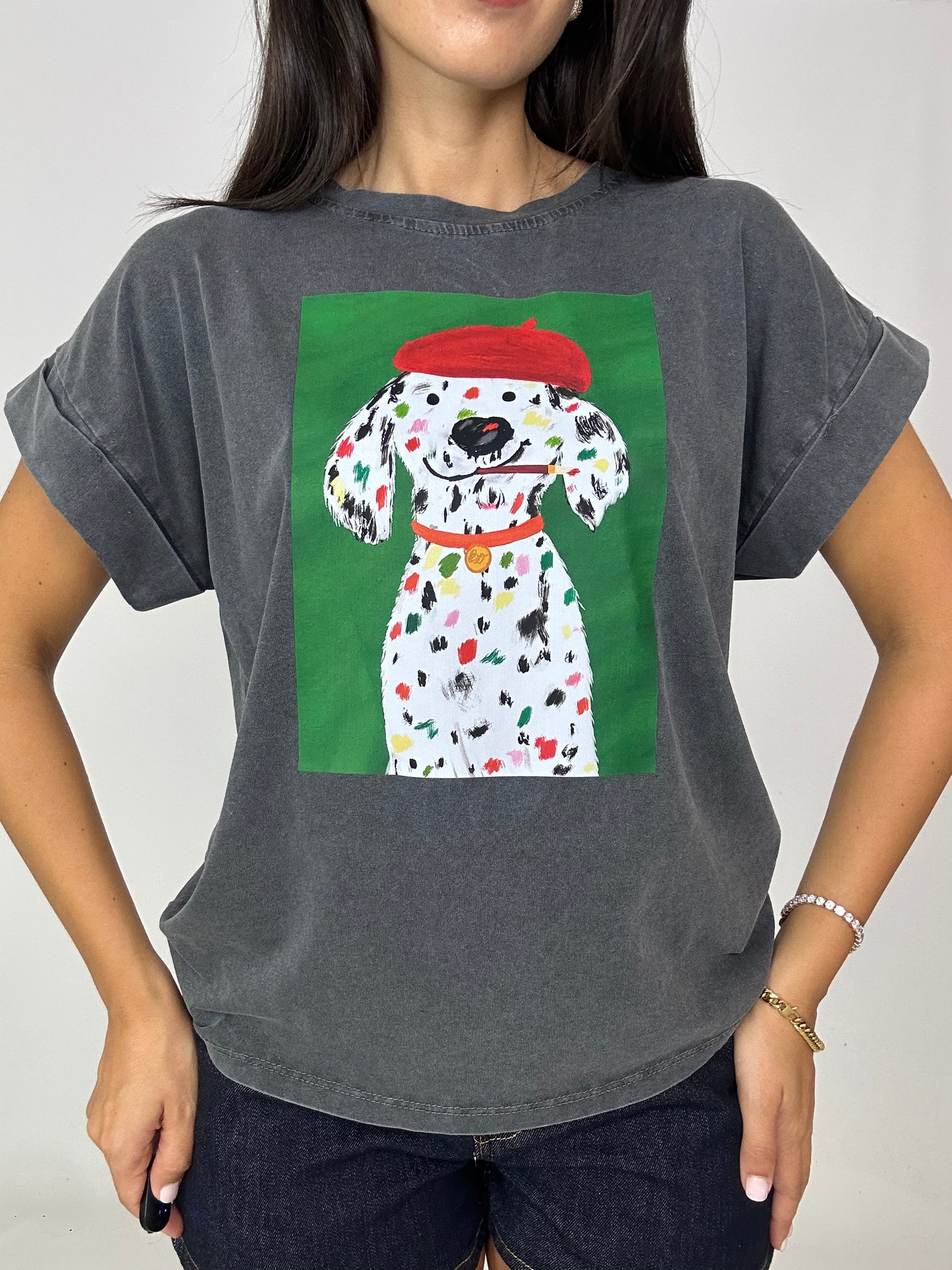 T-shirt con stampa dalmata