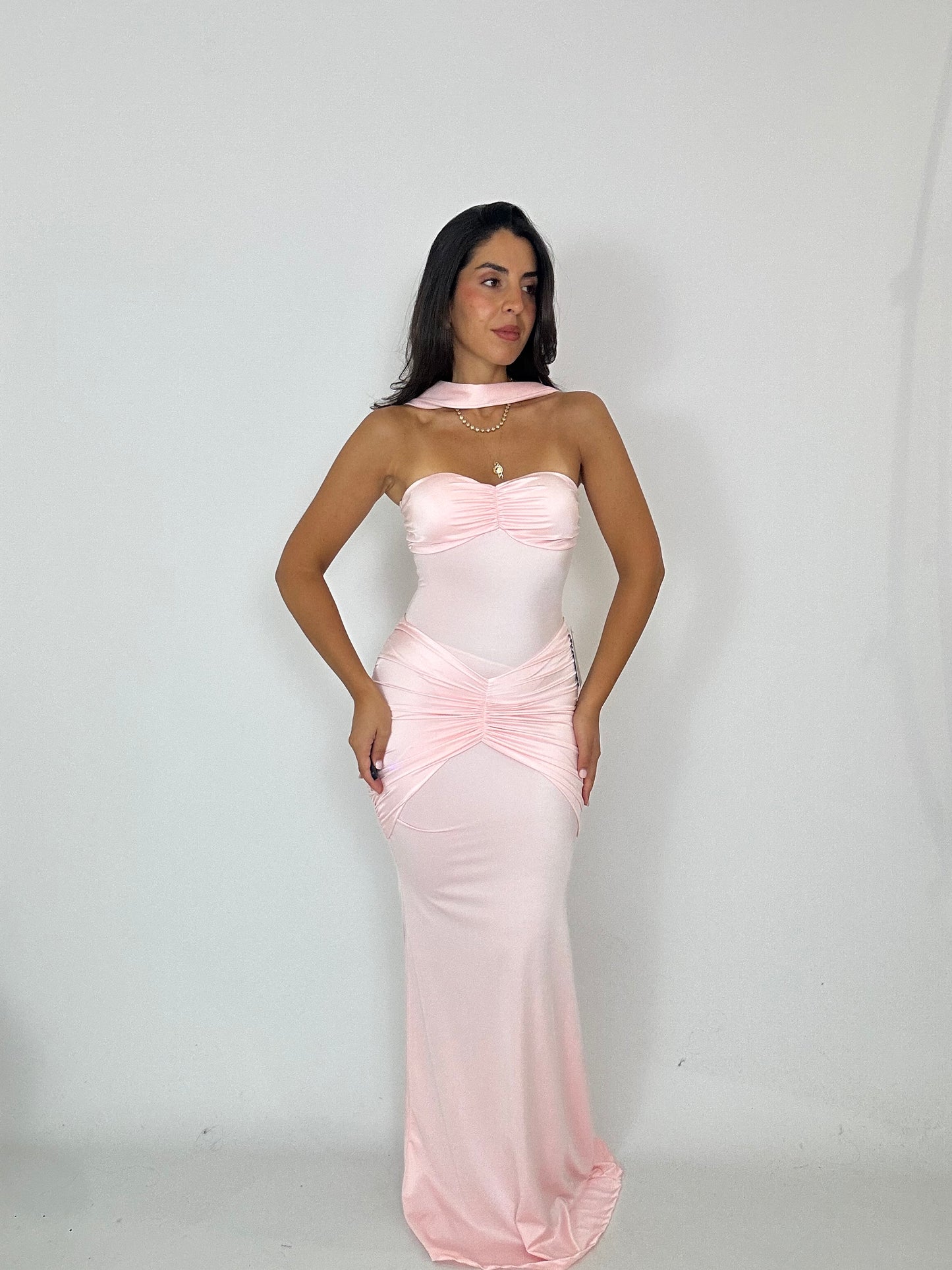 Abito lungo rosa
