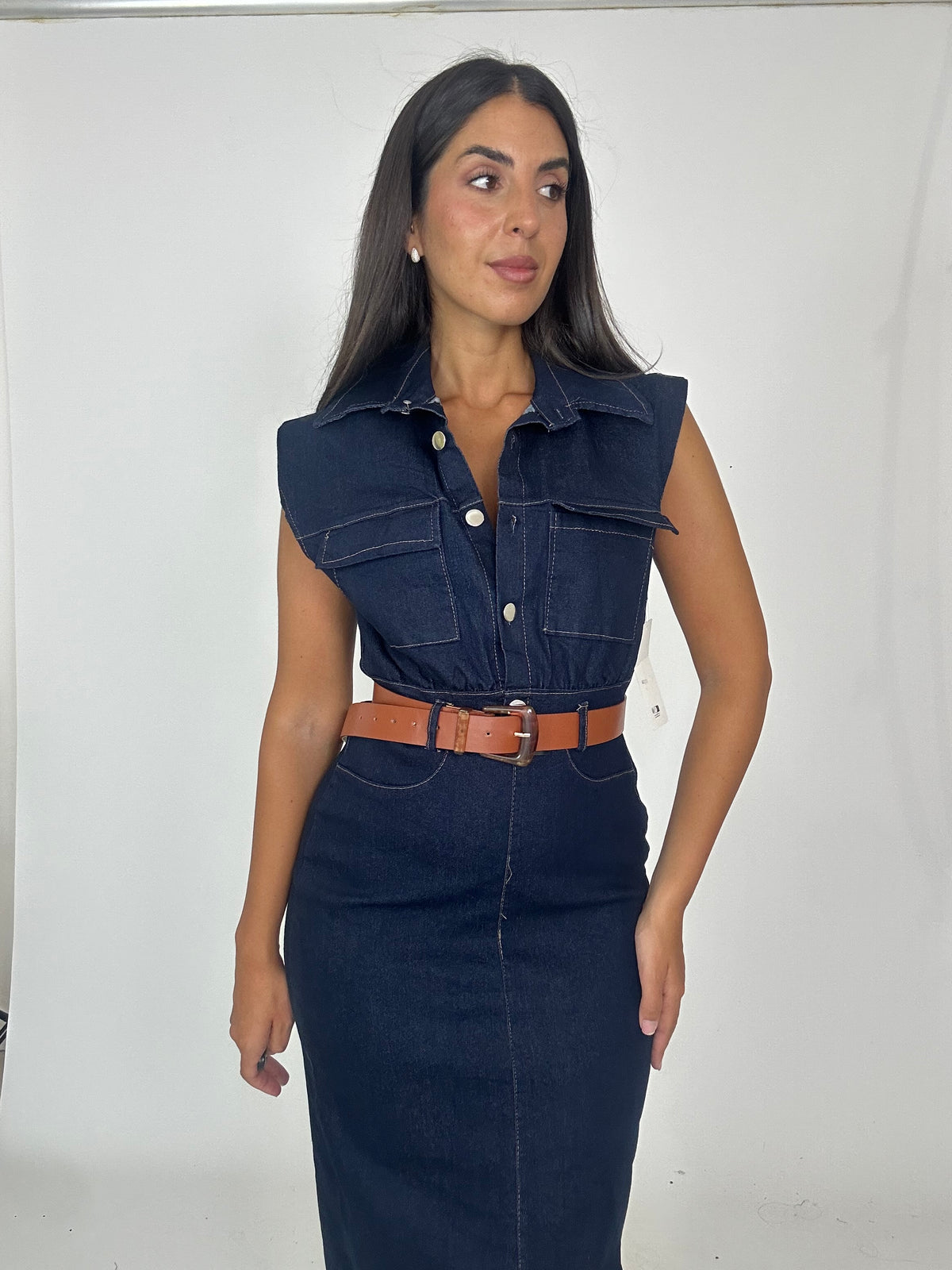 Abito midi Denim