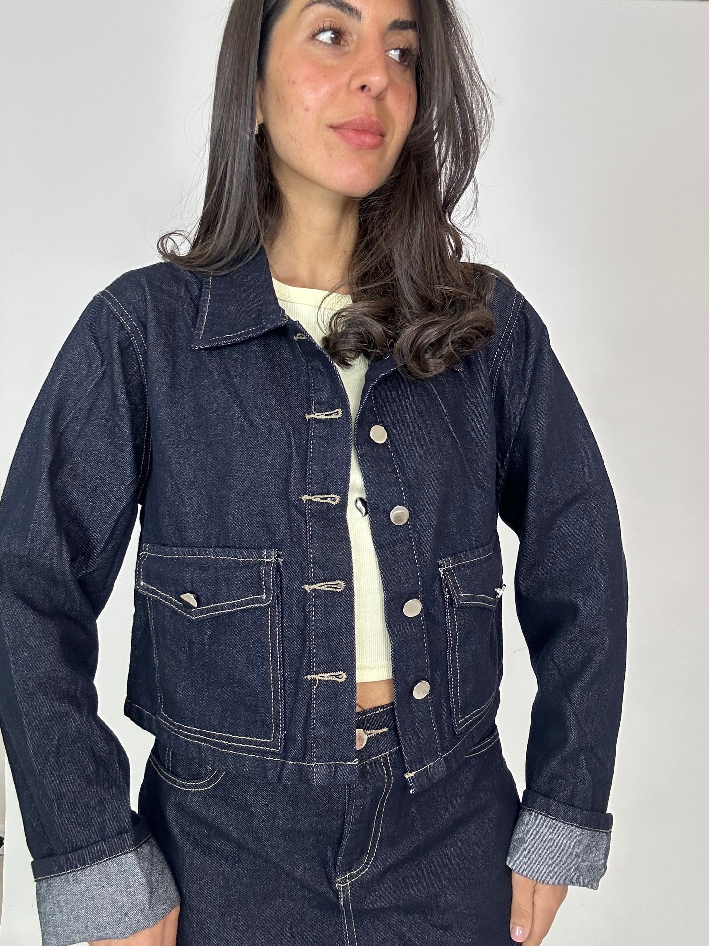 Coordinato Denim giubbotto- gonna
