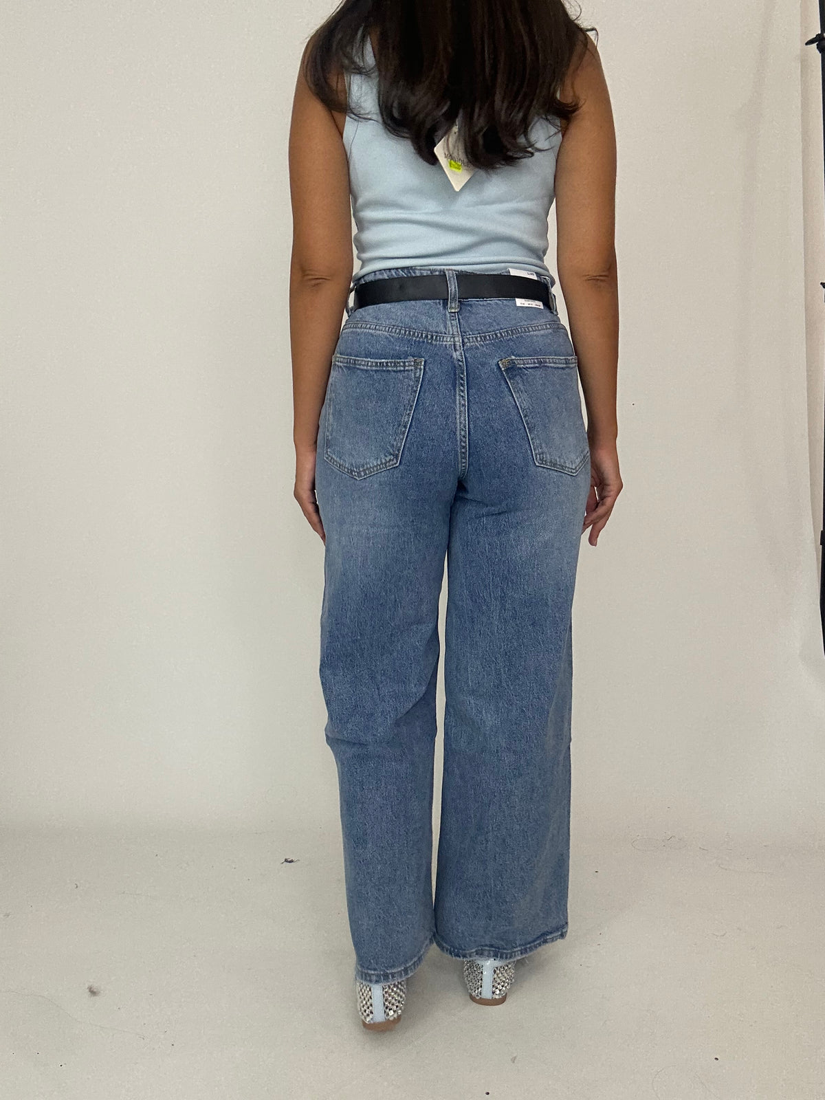 Denim gamba dritta lavaggio chiaro