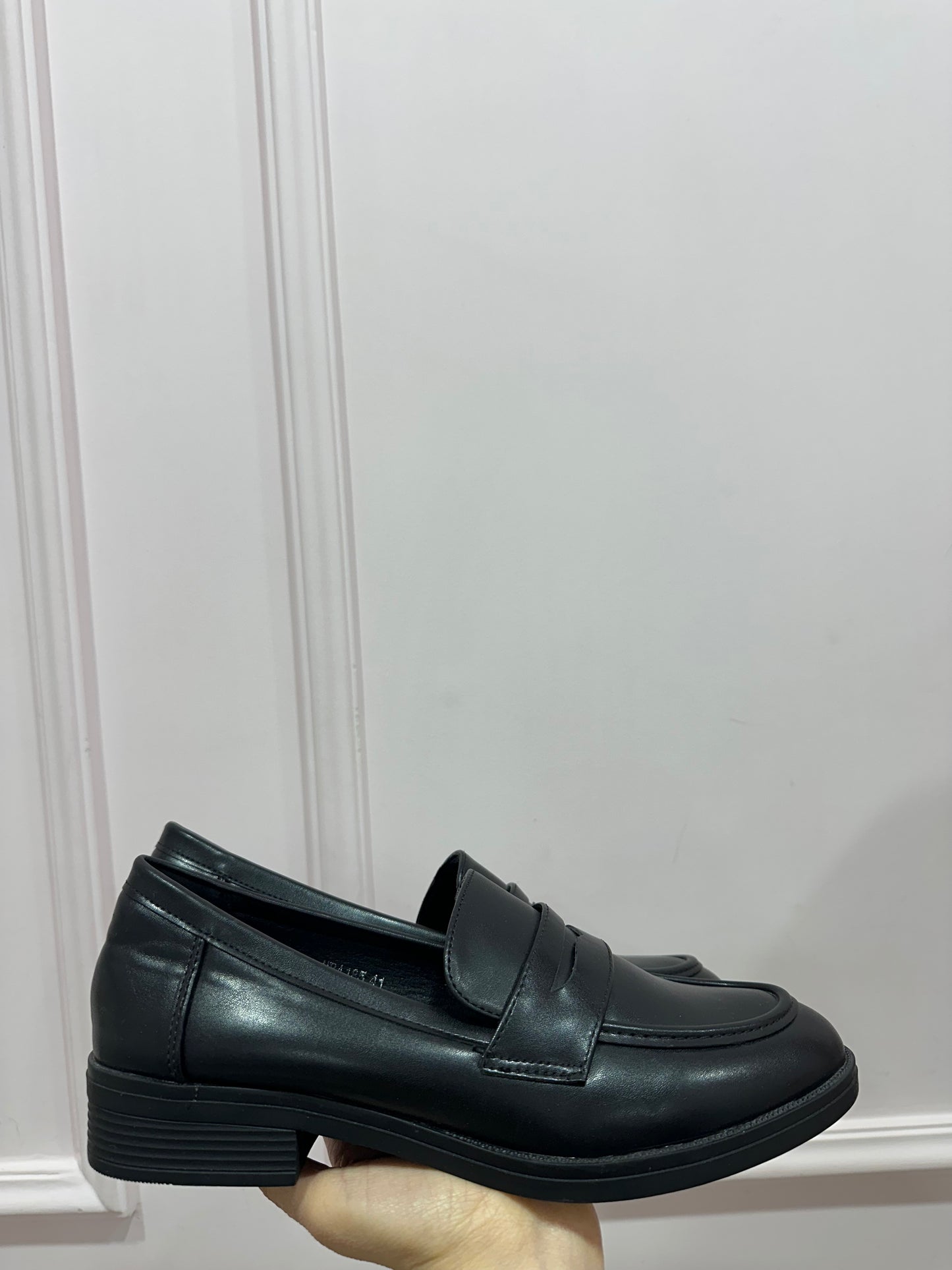 Mocassini neri-eco pelle