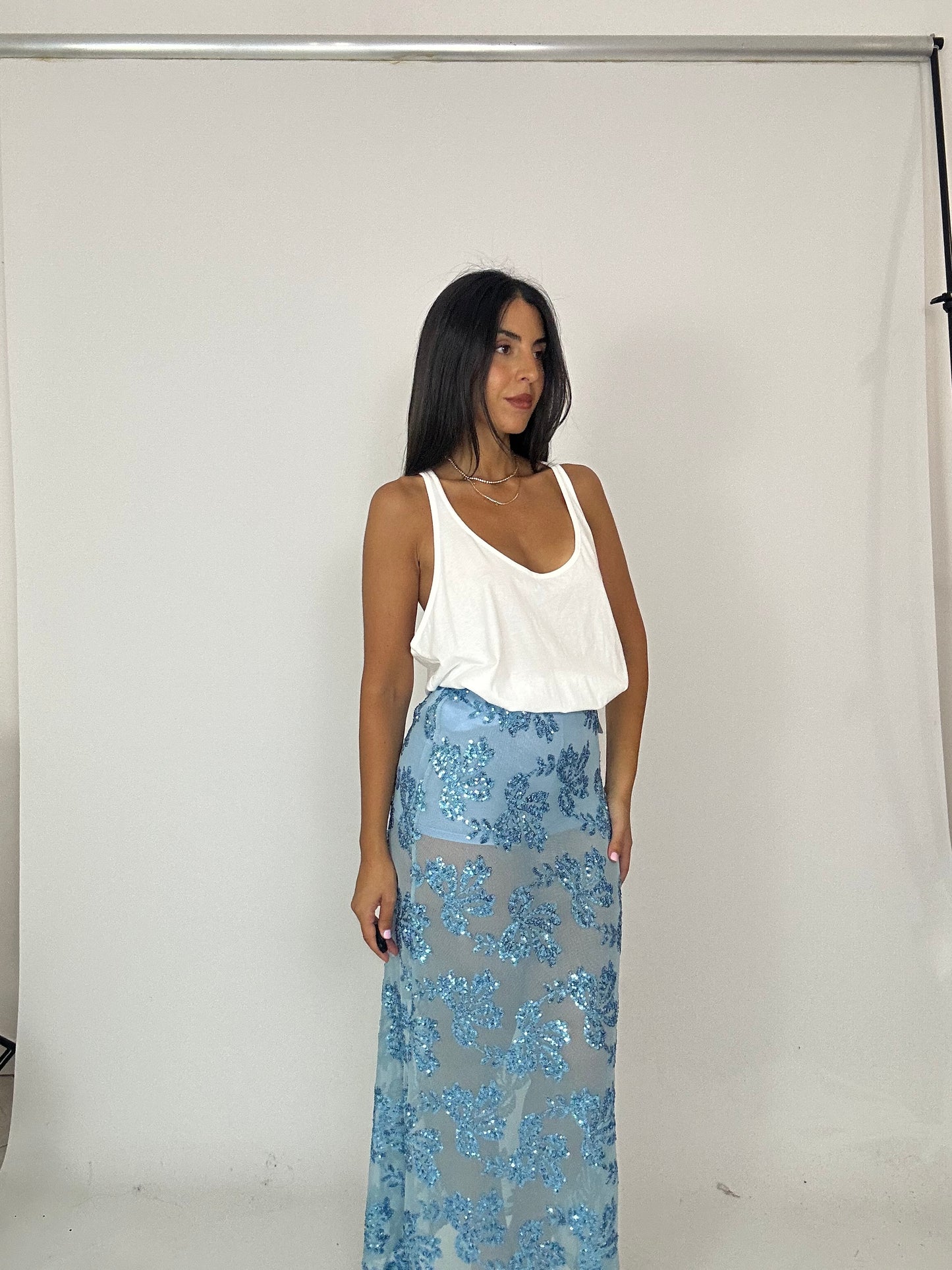 Gonna velata con culotte