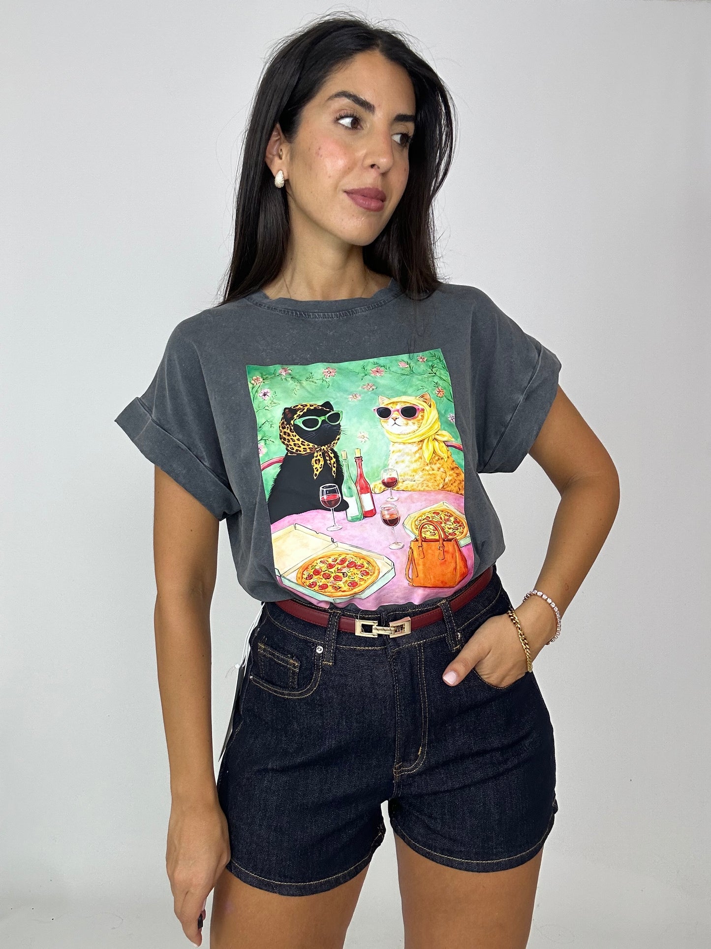 Denim corto scuro